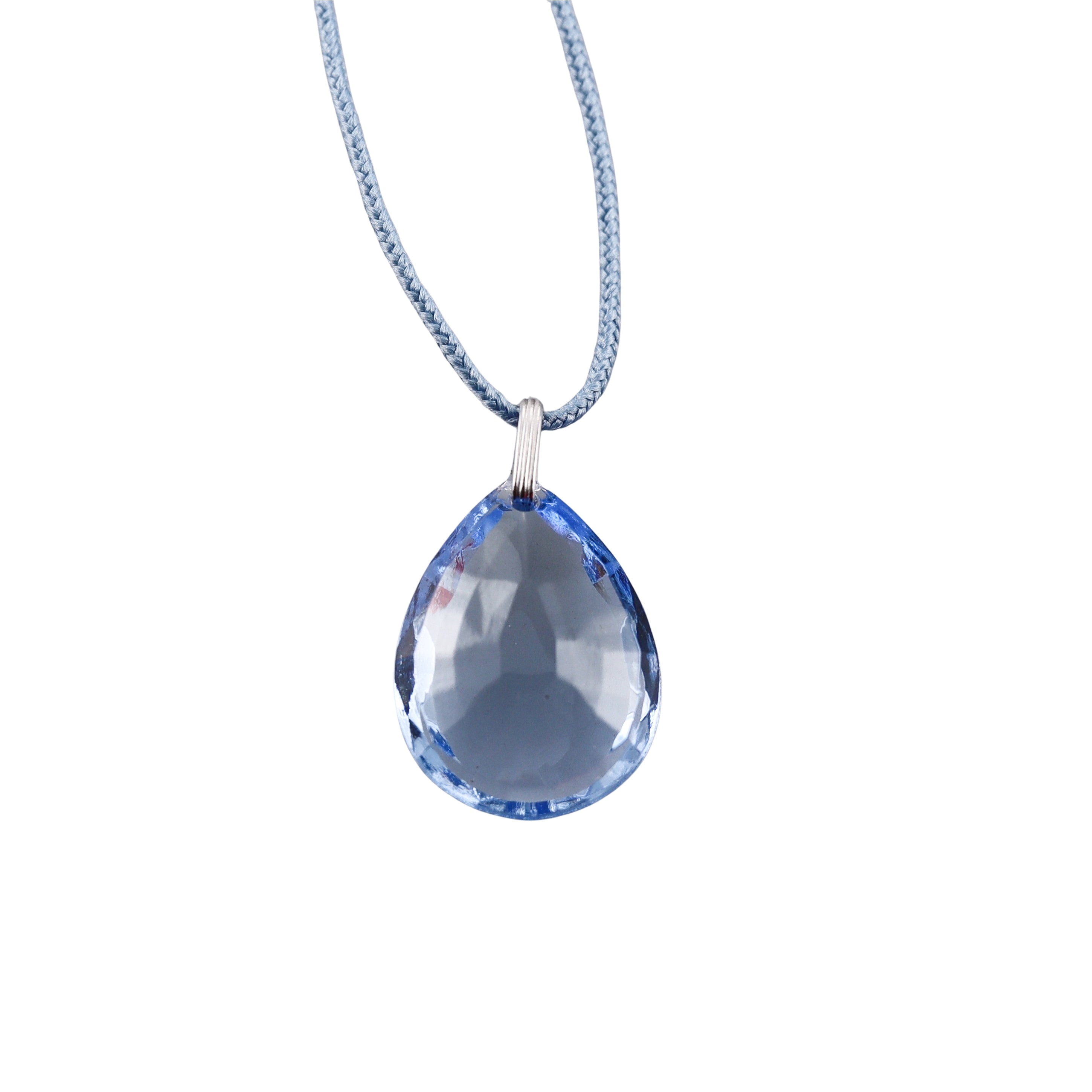 Baccarat Marie-Helene de Taillac Sterling Silver Blue Crystal Pendant 2812022