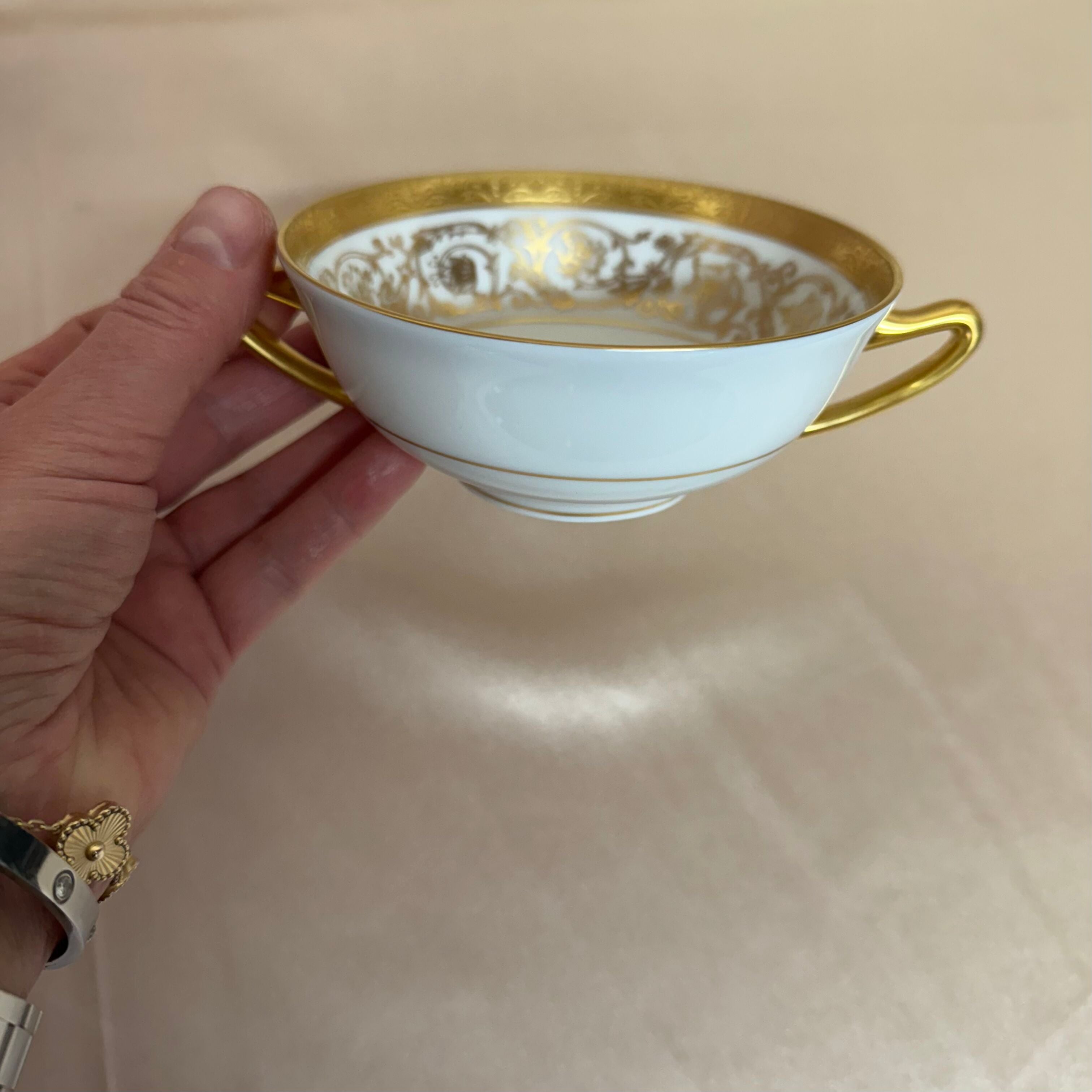 Christofle Orangerie Cream Soup Cup & Saucer Set 7660150