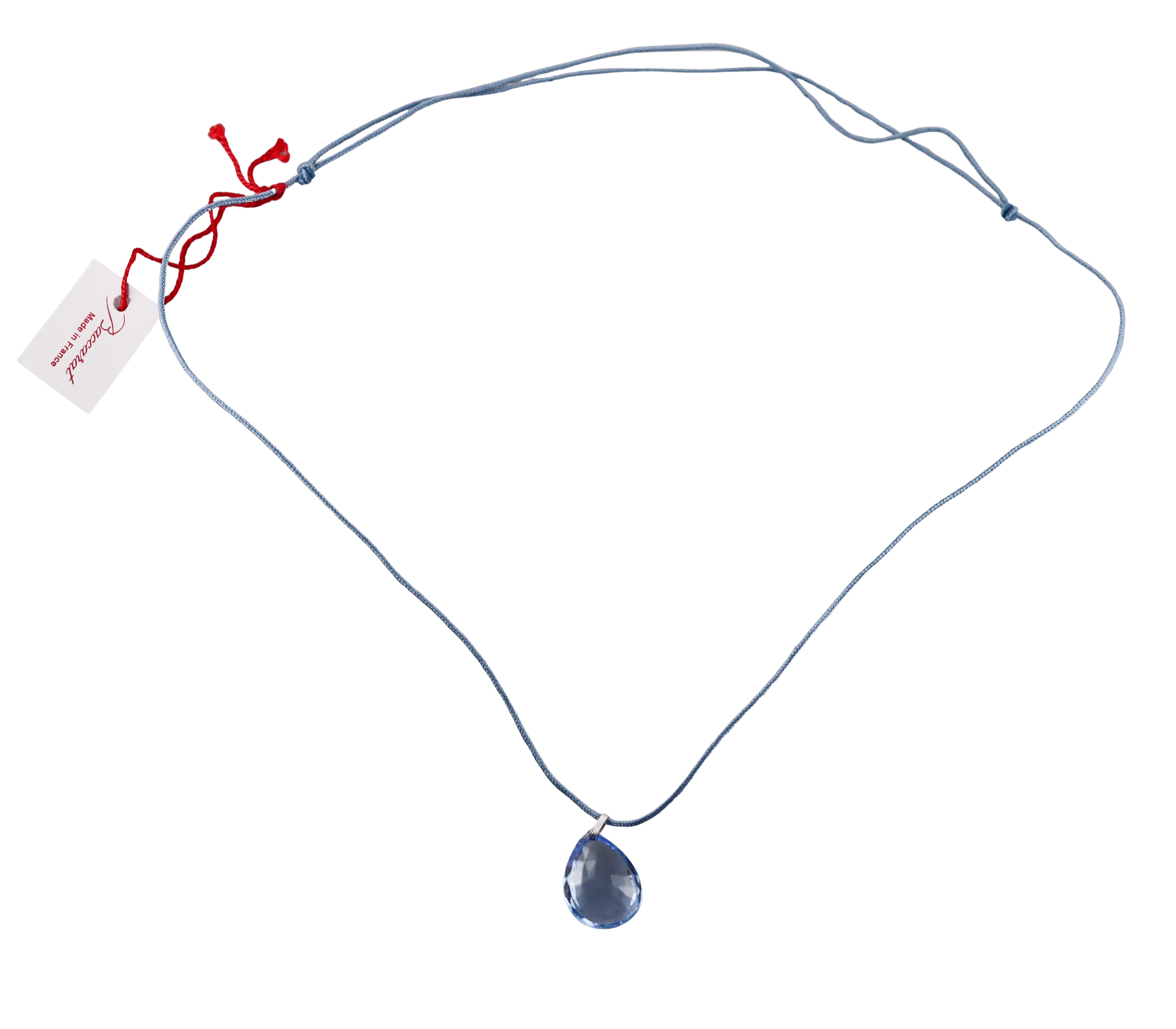 Baccarat Marie-Helene de Taillac Sterling Silver Blue Crystal Pendant 2812022