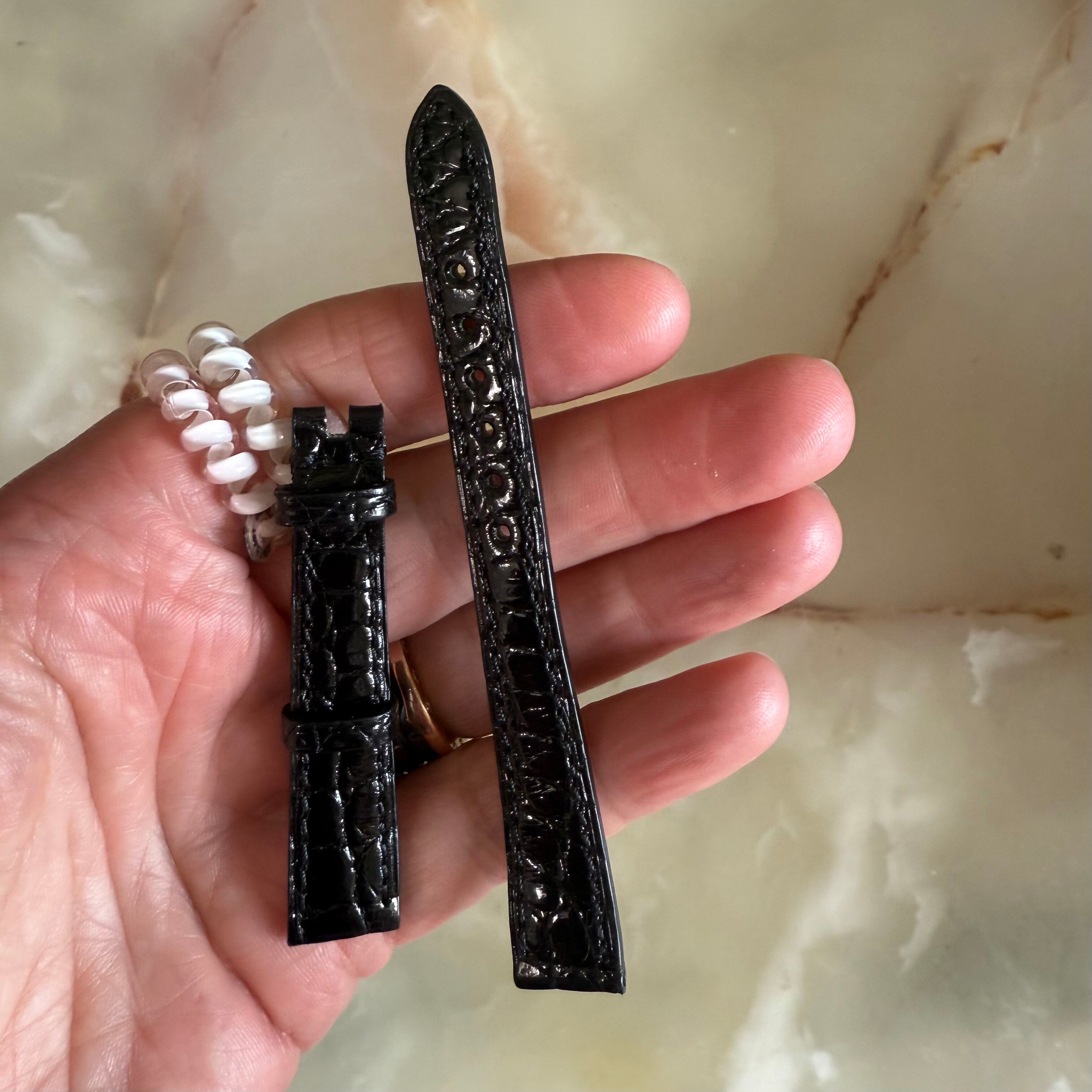 Authentic Omega Black Alligator Watch Strap Band 13mm 032FAST131ON