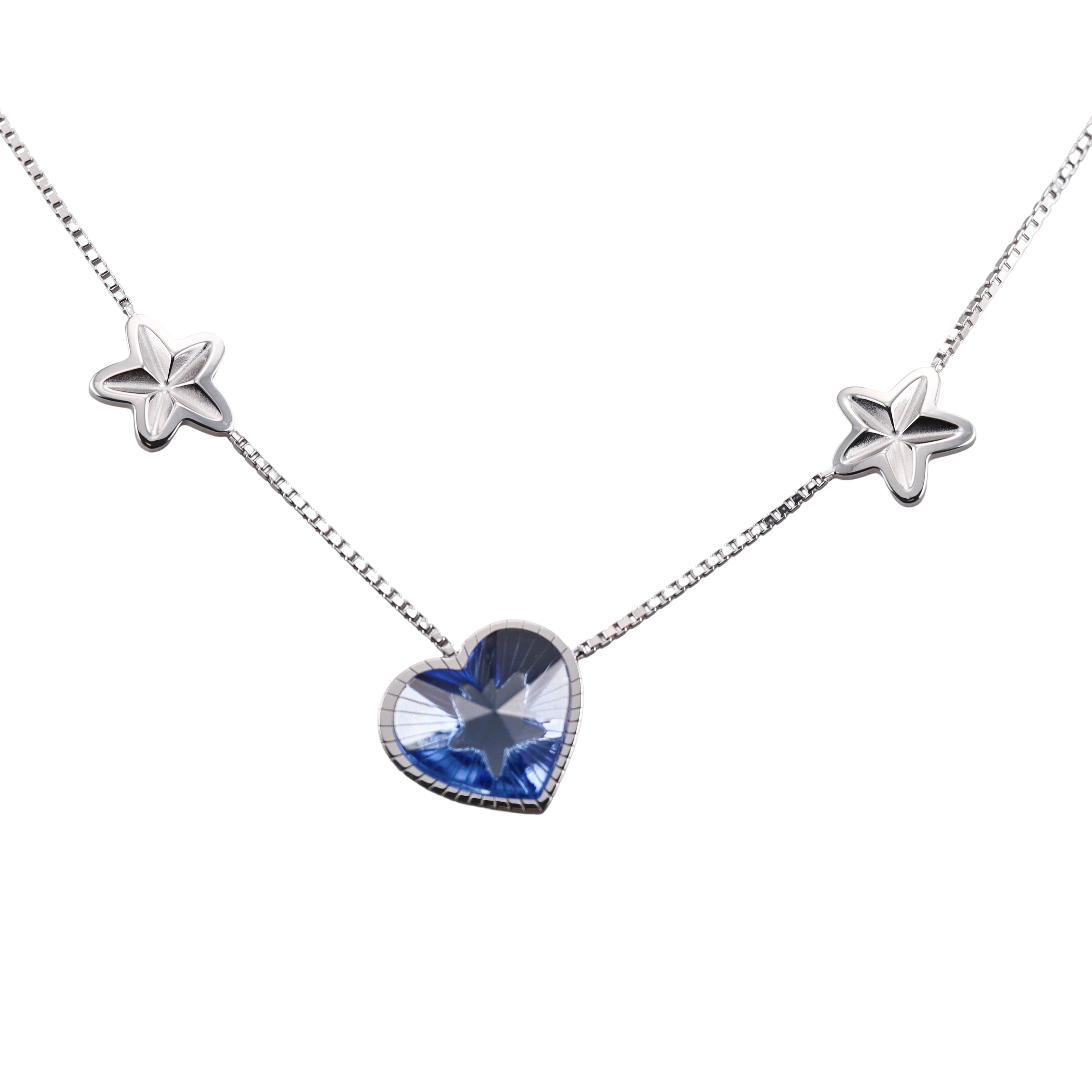 Baccarat Etoile Mon Coeur Sterling Silver Heart Necklace 2812855
