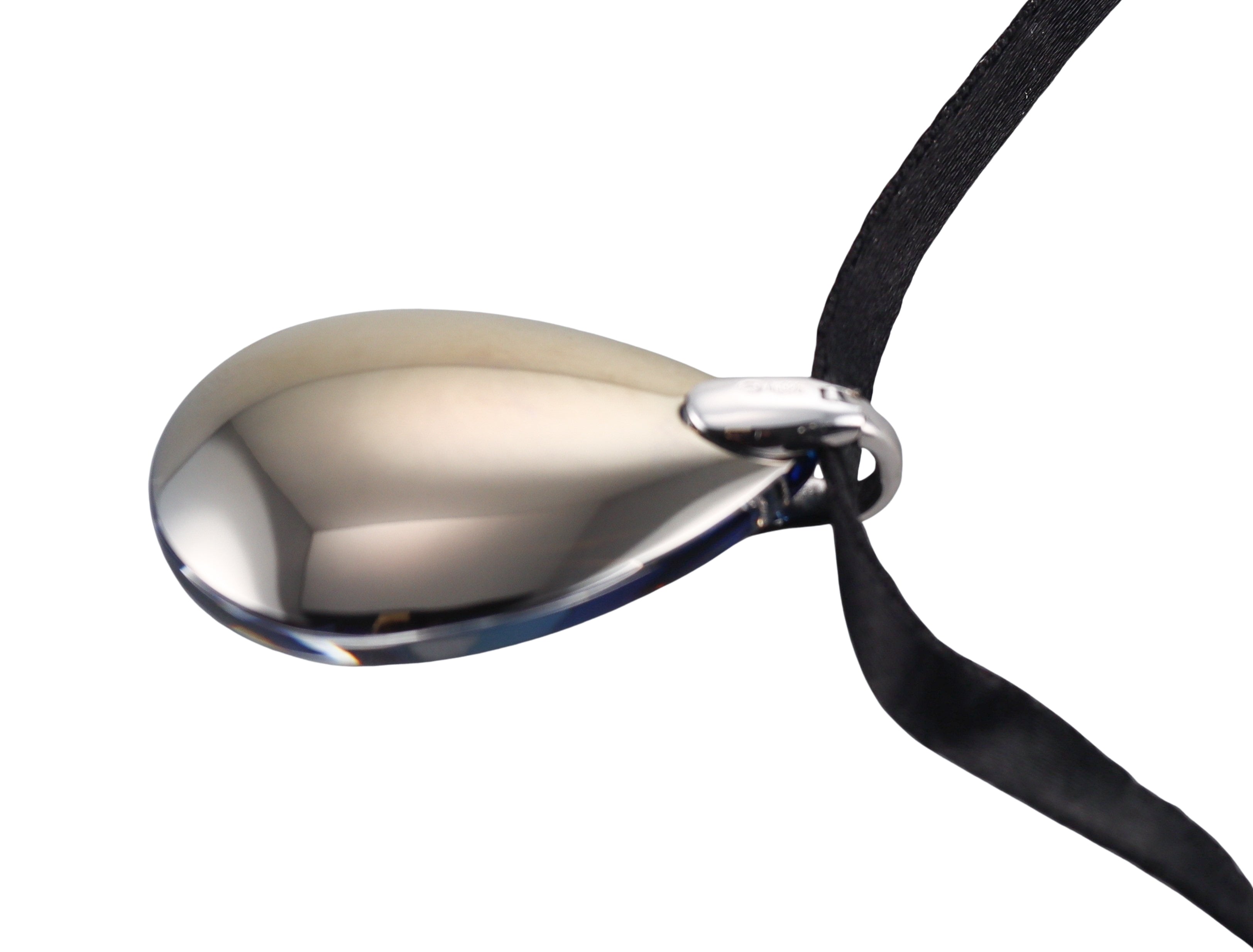 Baccarat Sterling Silver Psychedelic Crystal Pendant Cord Necklace 2611859