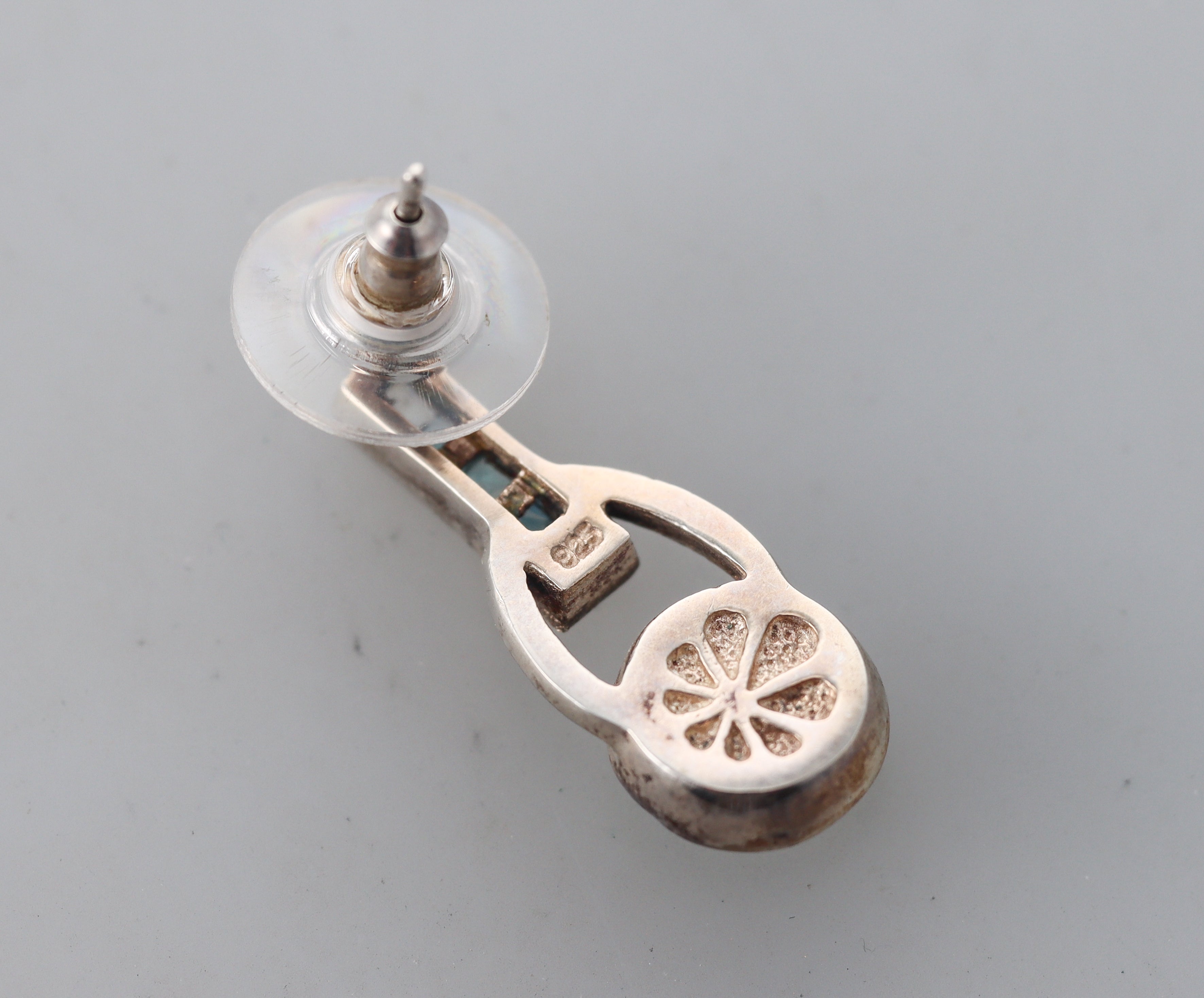 Marahlago Sterling Silver Aqua Larimar Earrings #007 Retail $315