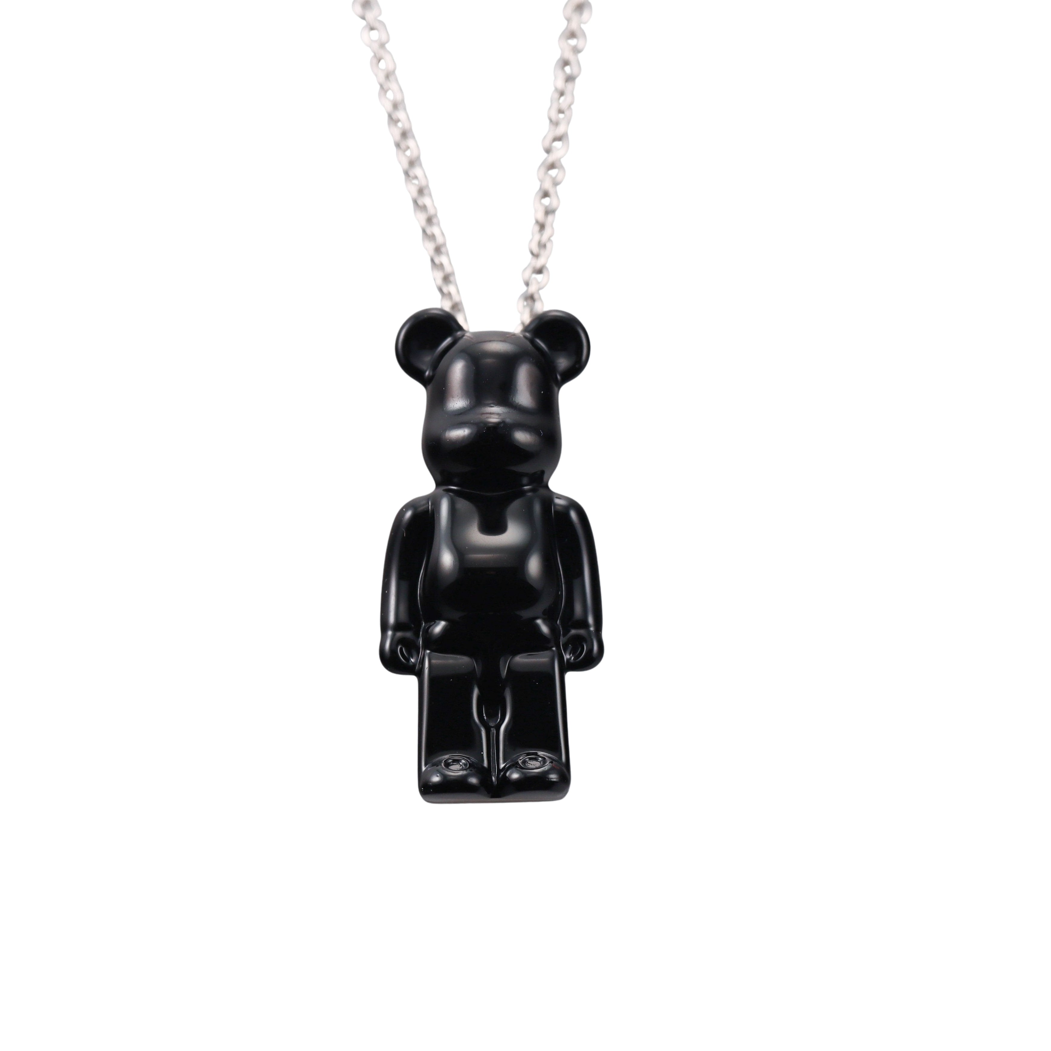 Baccarat Sterling Silver Be@rbrick Crystal Necklace 2814116/18