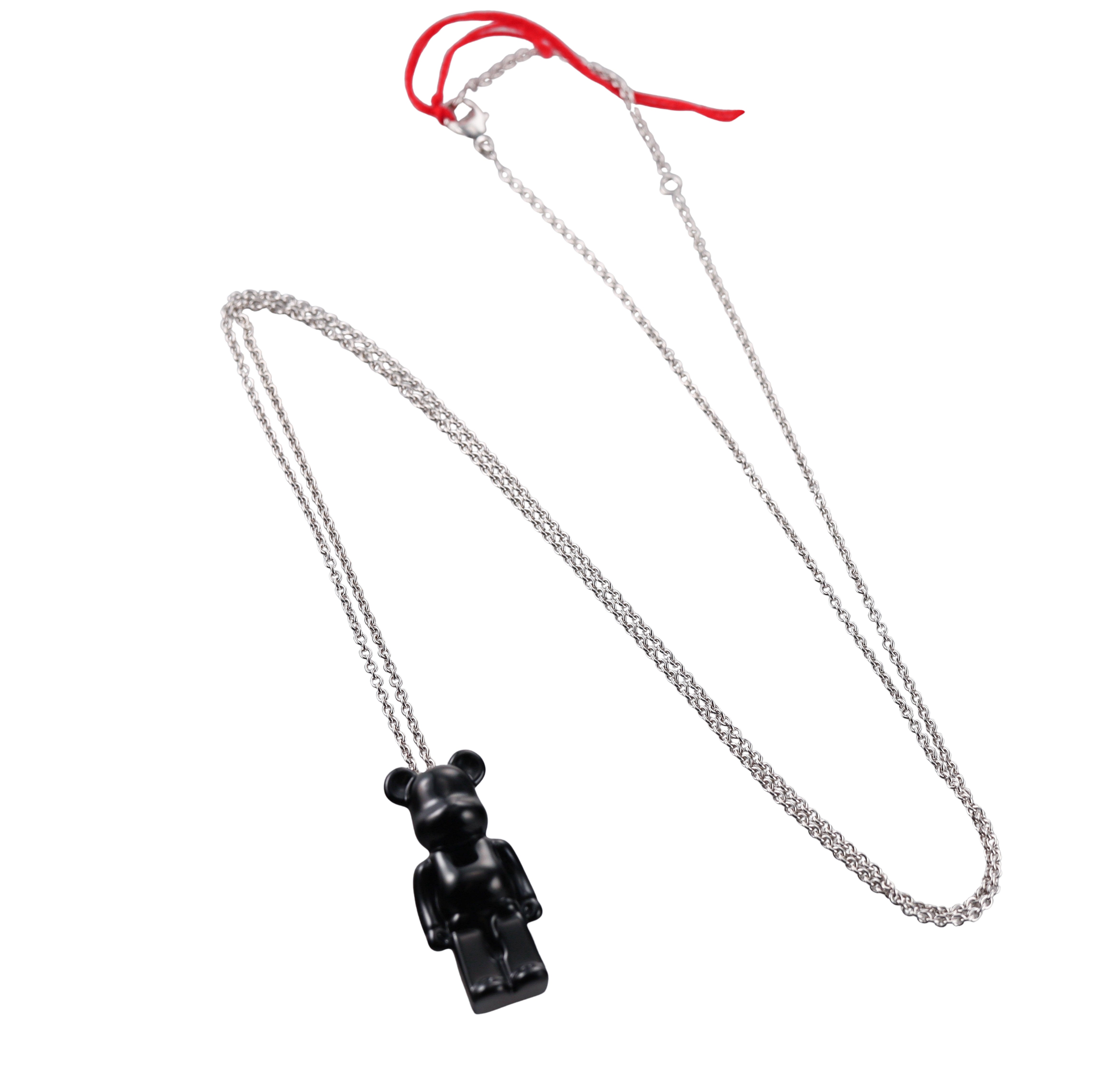 Baccarat Sterling Silver Be@rbrick Crystal Necklace 2814116/18