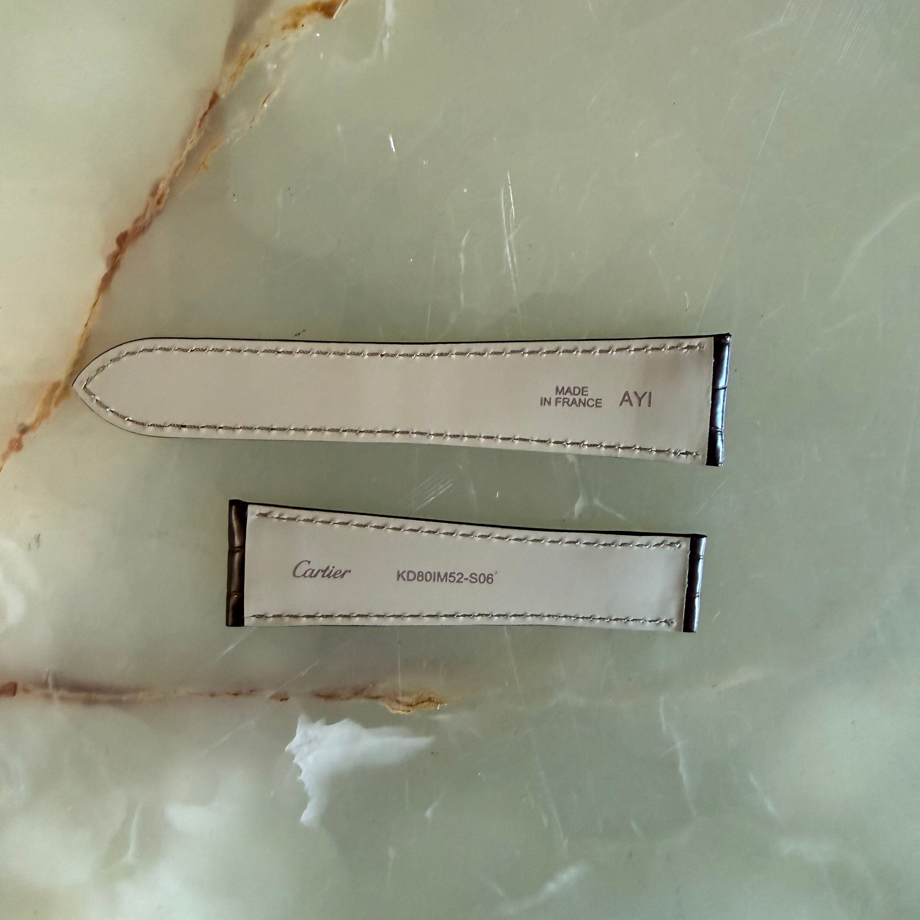 Authentic Cartier Brown Alligator Watch Strap Band 23mm KD80IM52-S06