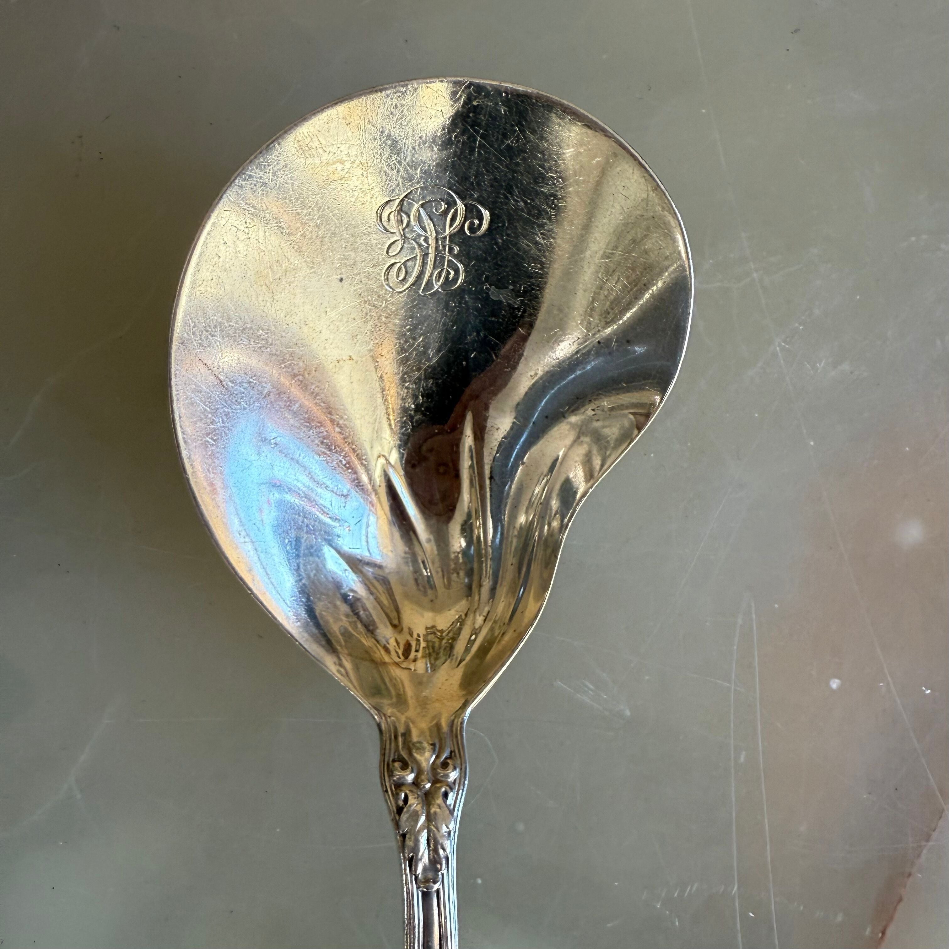 Tiffany & Co Strawberry Vine Sterling Silver Conch Shell Berry Spoon