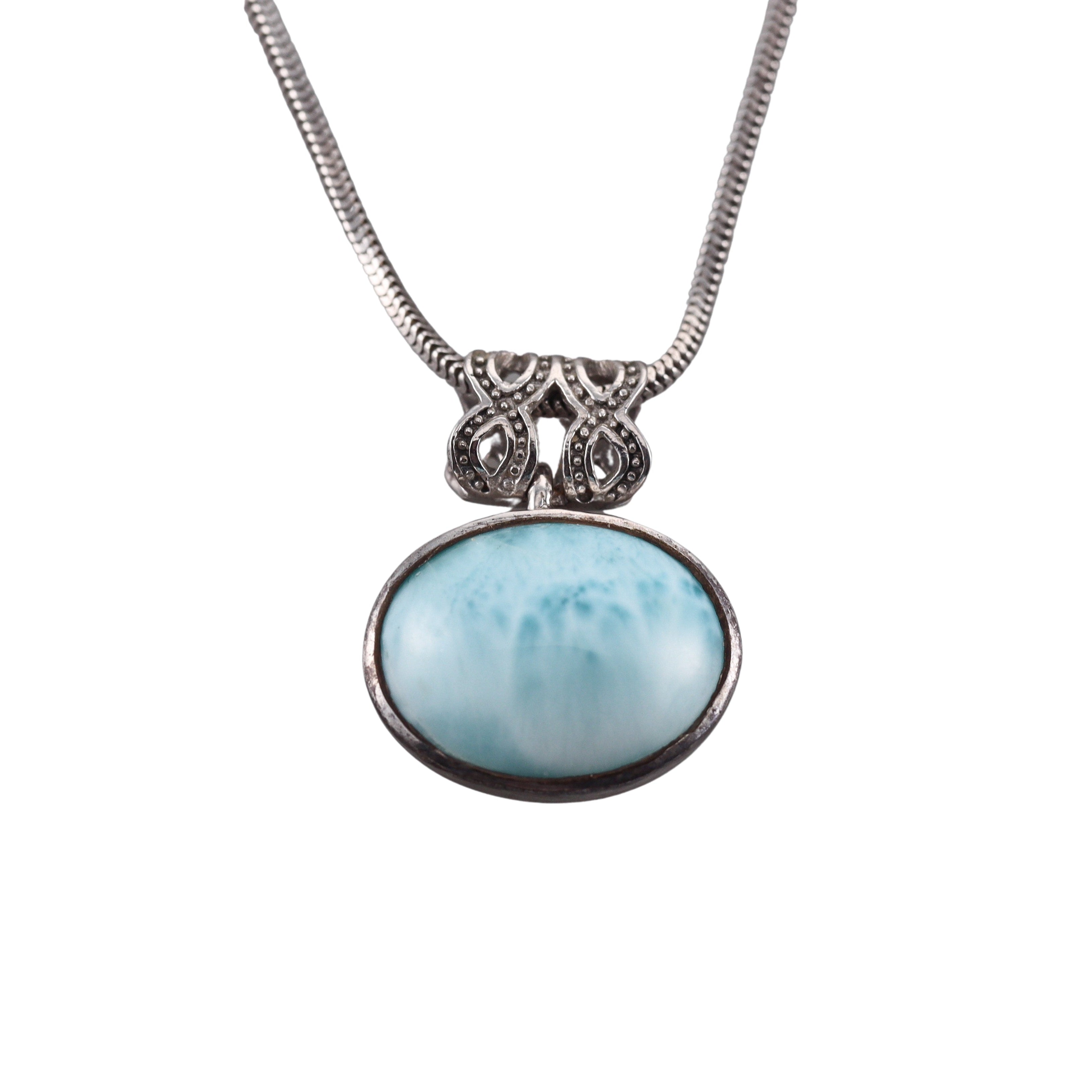 MarahLago Sterling Silver Larimar Pendant Necklace Retail $343