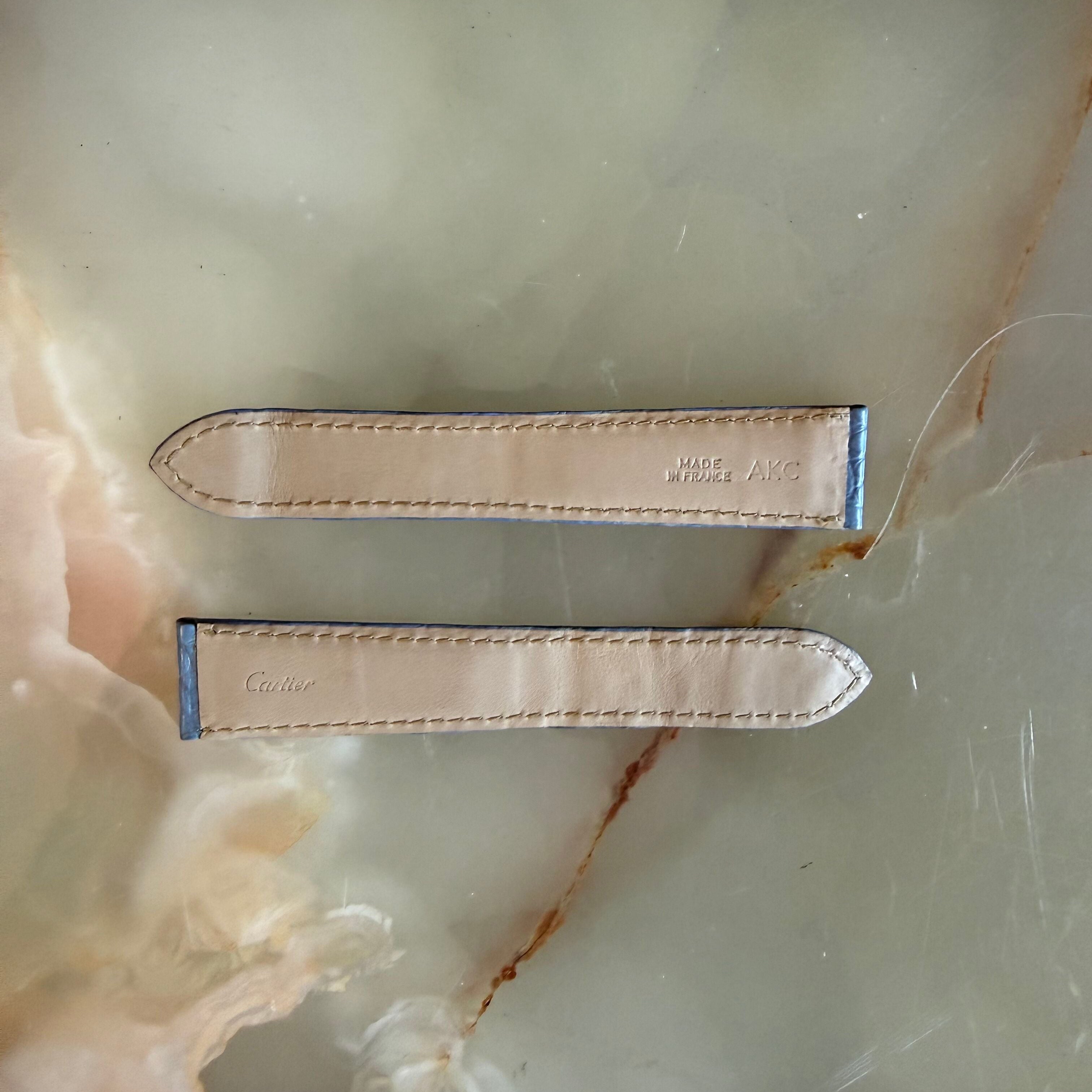 Authentic Cartier Blue Alligator Watch Strap Band 20mm