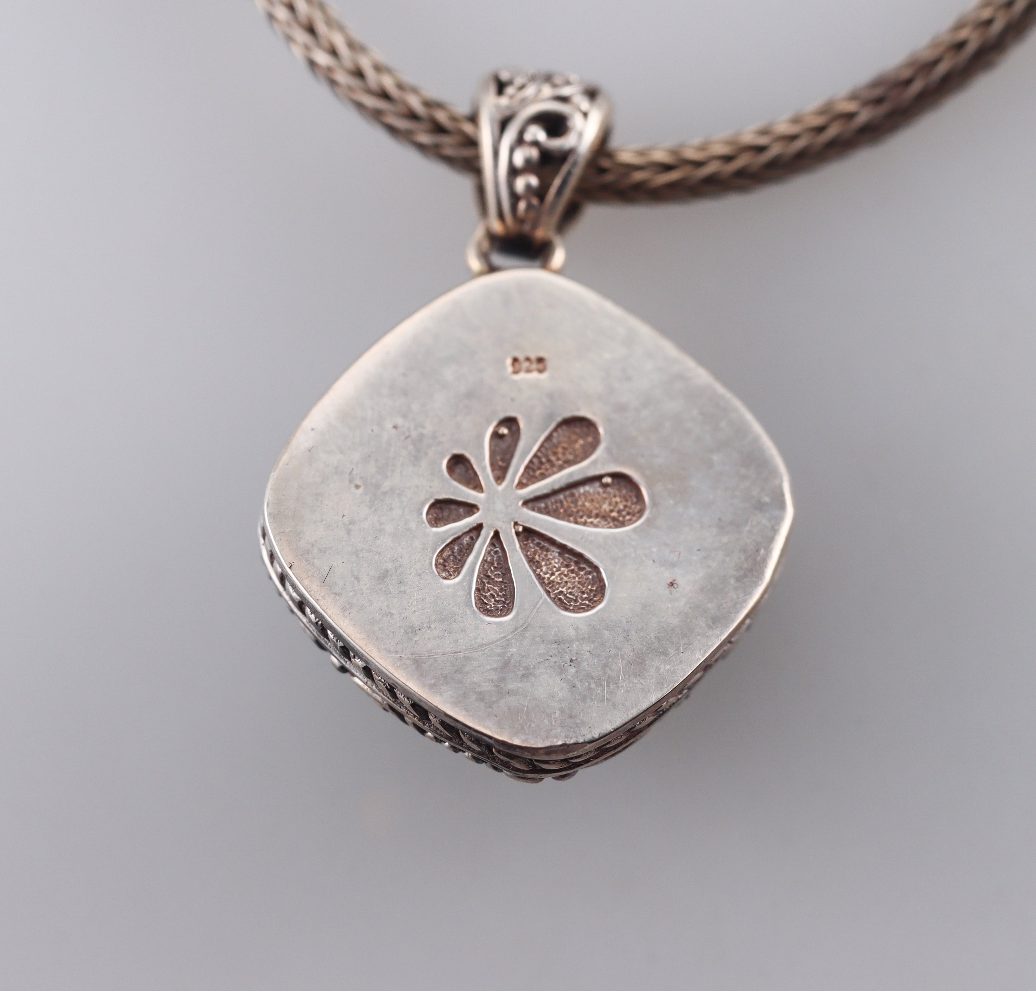 MarahLago Sterling Silver Larimar Pendant Necklace Retail $465 #067