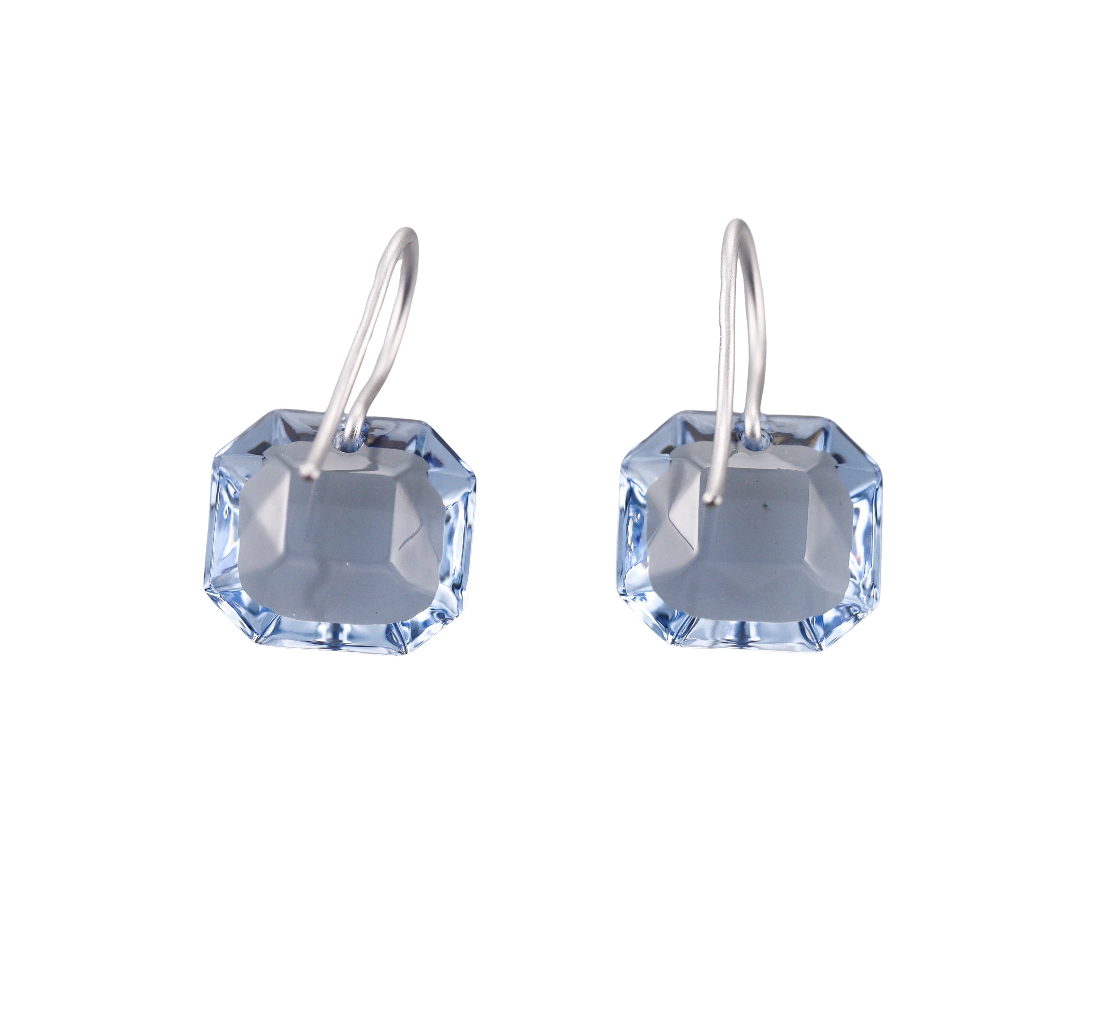 Baccarat Marie-Helene Sterling Silver Blue Crystal Drop Earrings 2810725