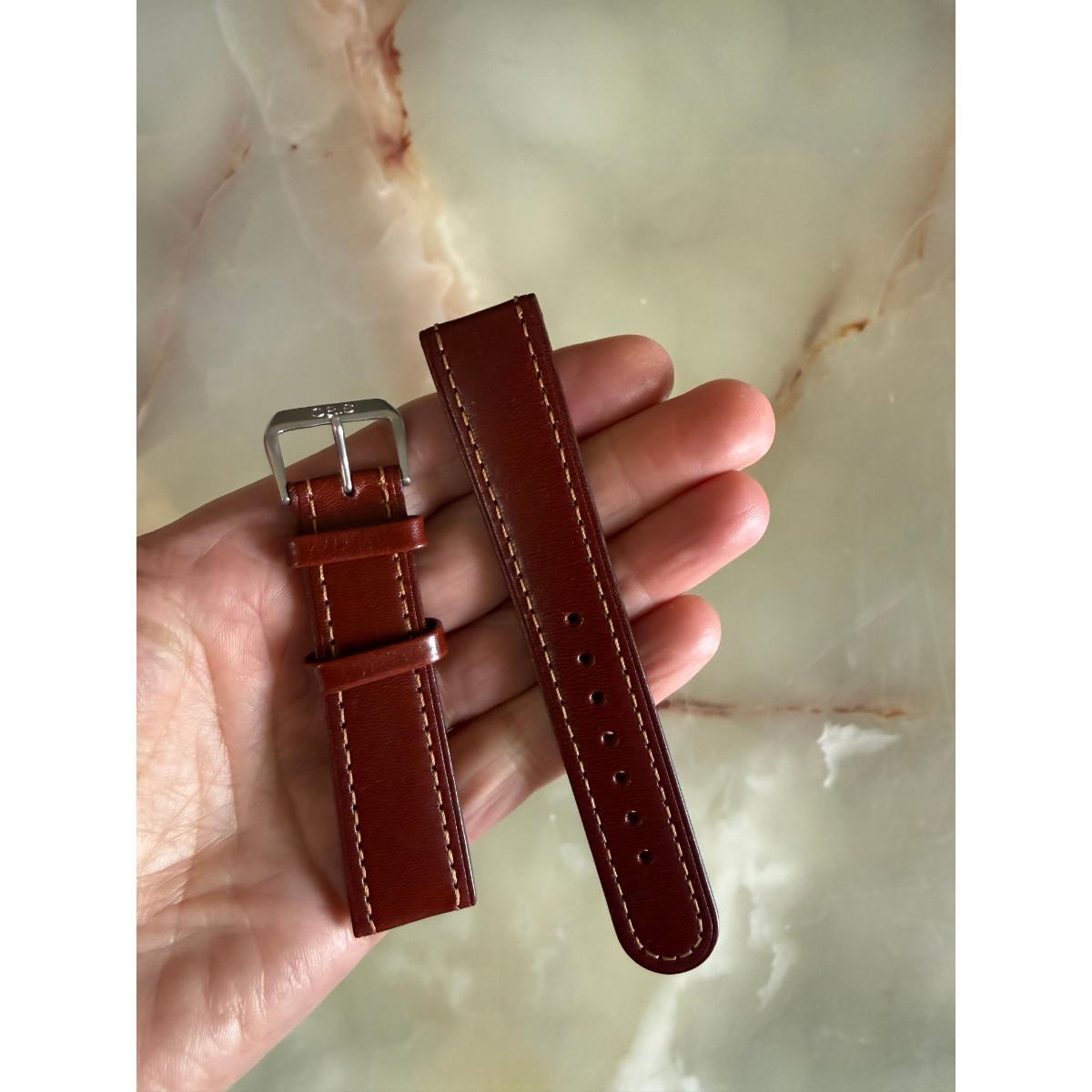 Authentic Oris Brown Leather Watch Strap Band 20mm w Buckle 5 20 57