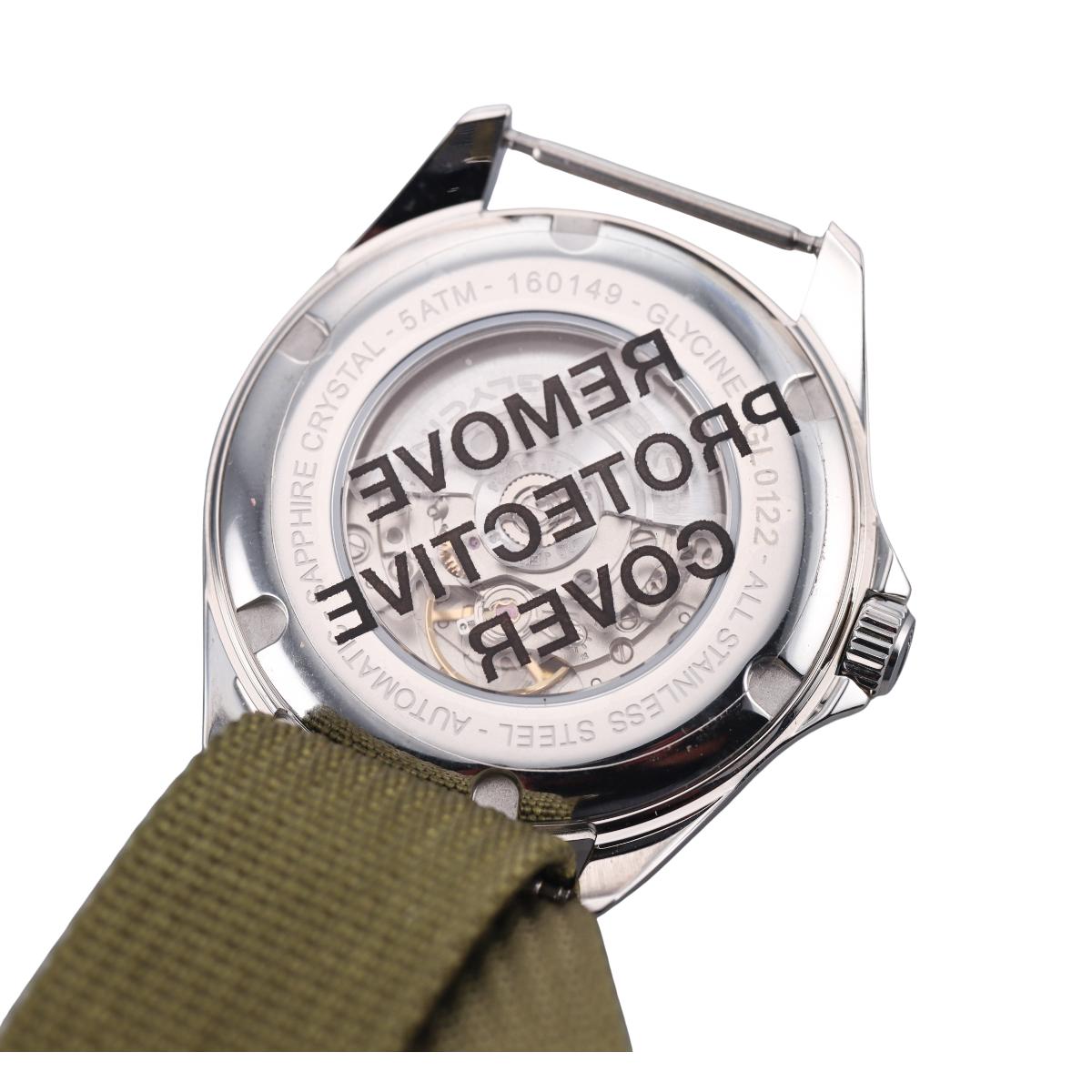 Glycine Combat AM Black Dial Automatic Watch 3890.191AT.TB2