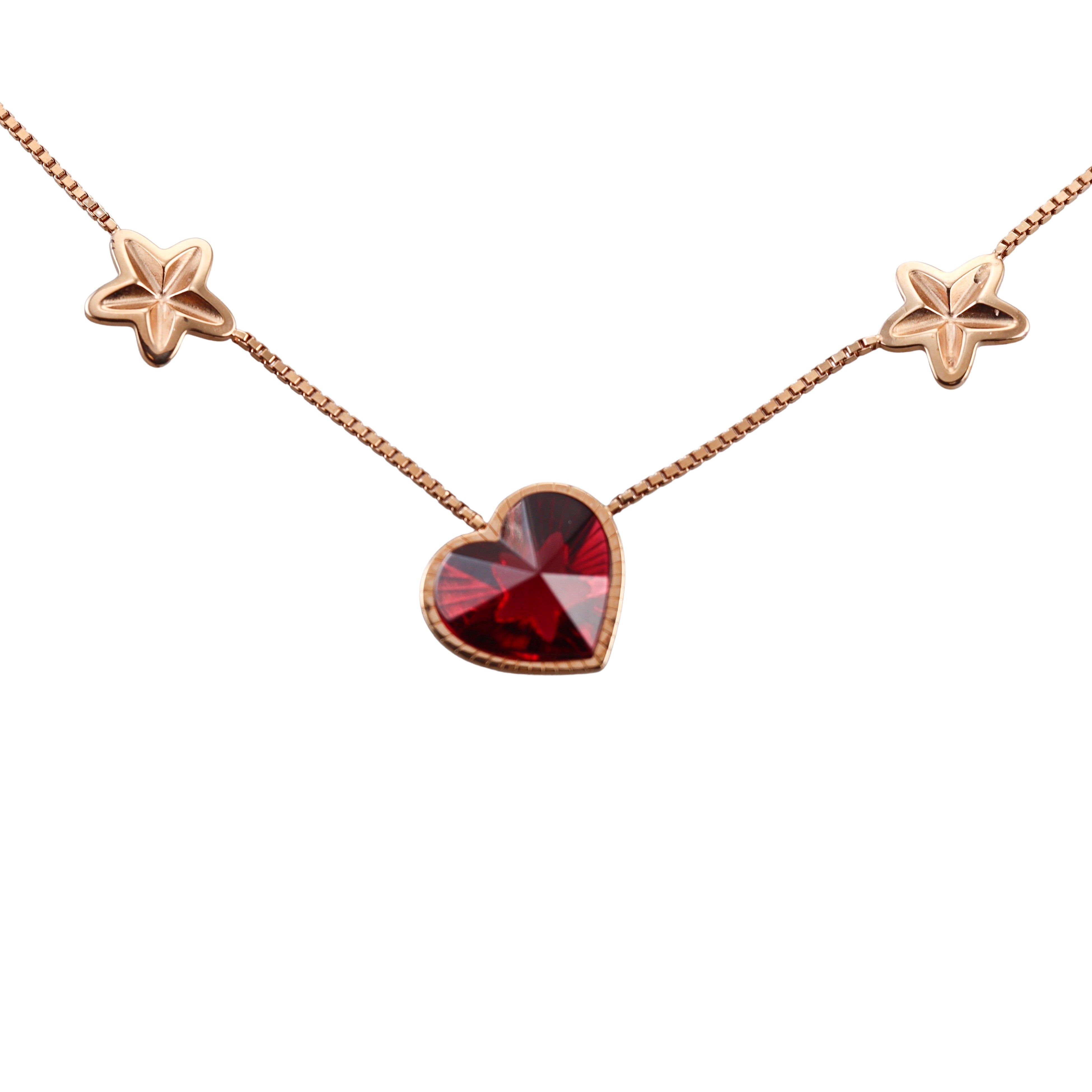 Baccarat Etoile Mon Coeur 18k Gold Vermeil Sterling Silver Heart & Star Necklace 2813111