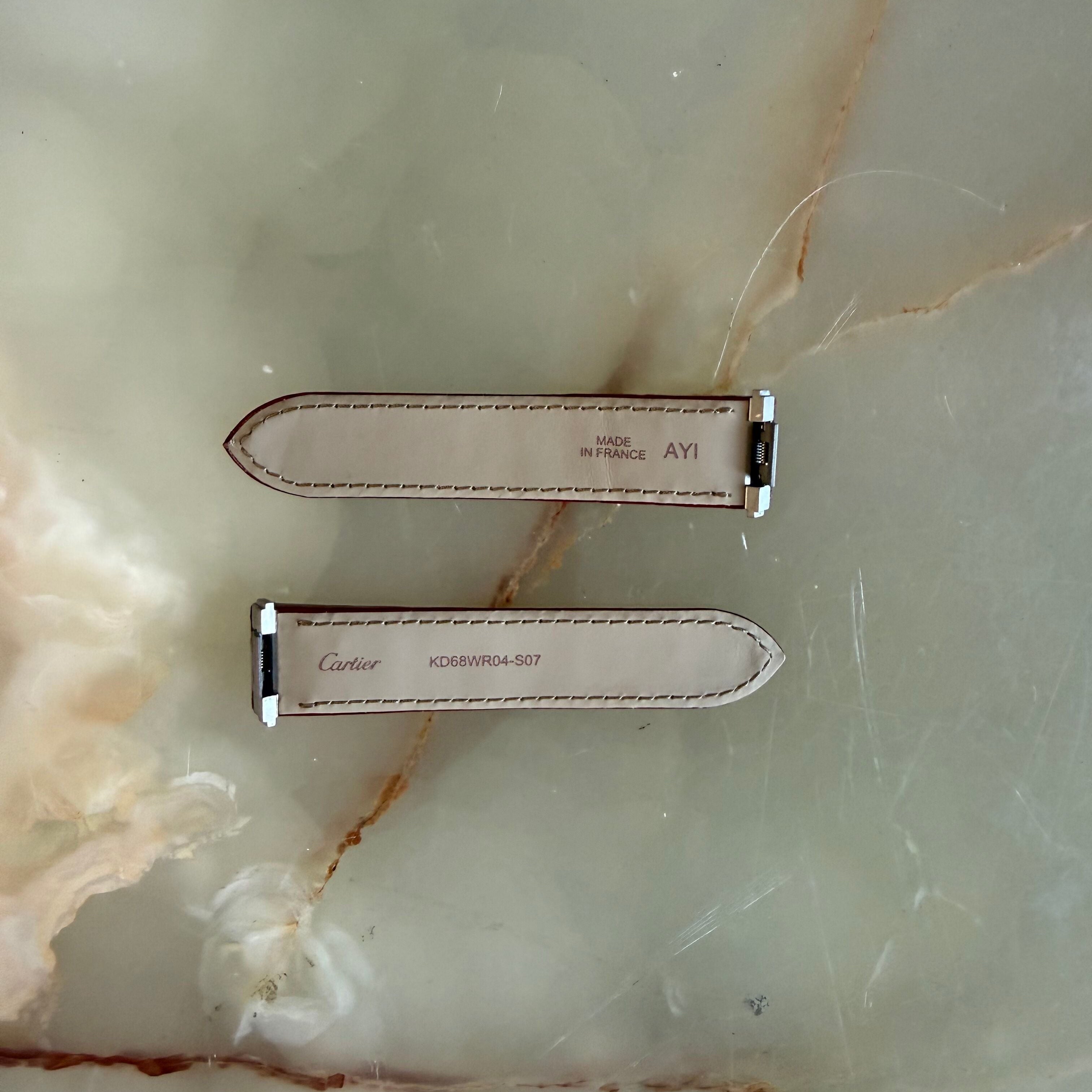 Authentic Cartier Red Alligator Quick Release Watch Strap Band 19mm KD68WR04-S07