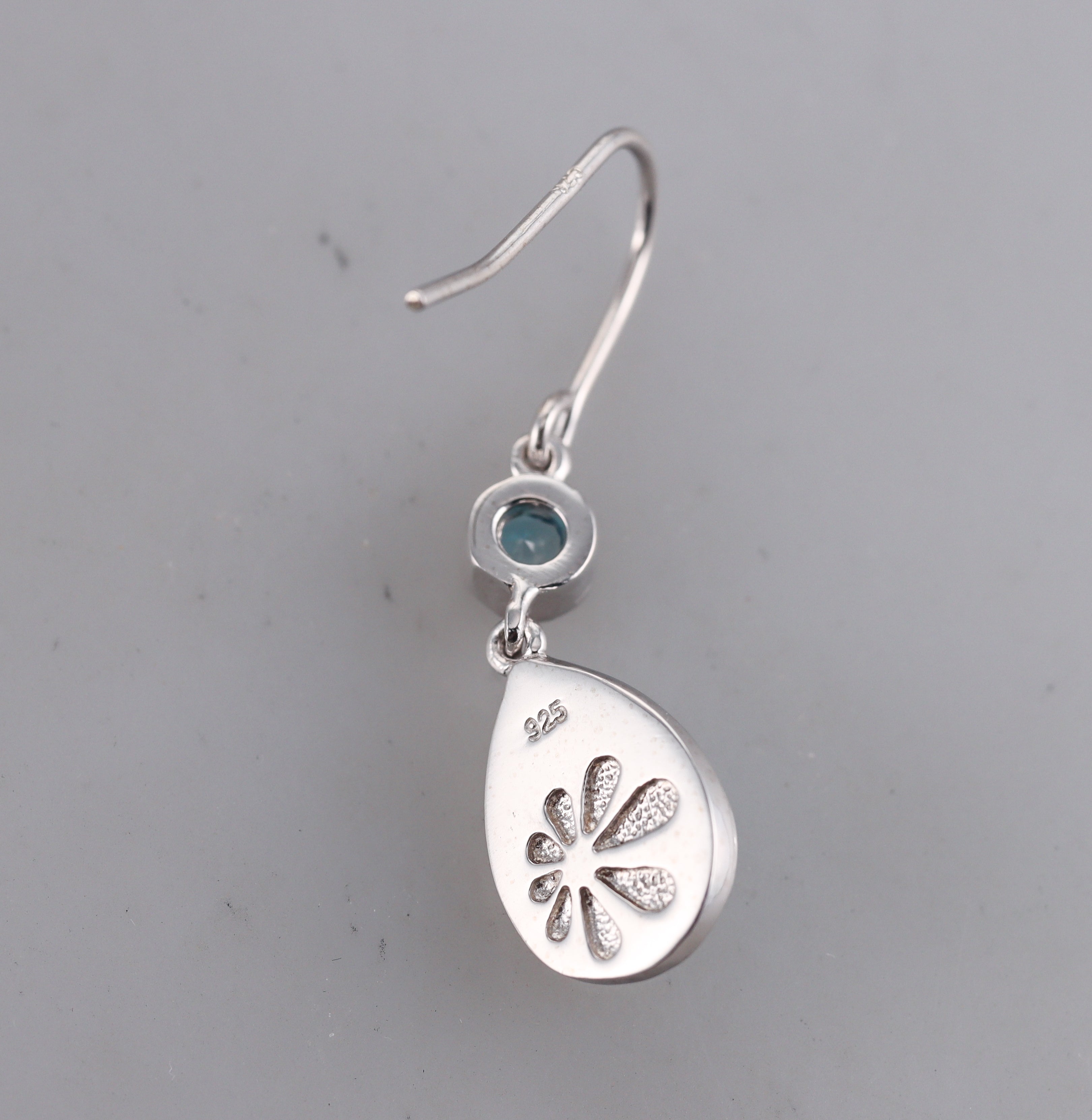 Marahlago Sterling Silver Larimar Atlantic Blue Topaz Earrings #005 Retail $245