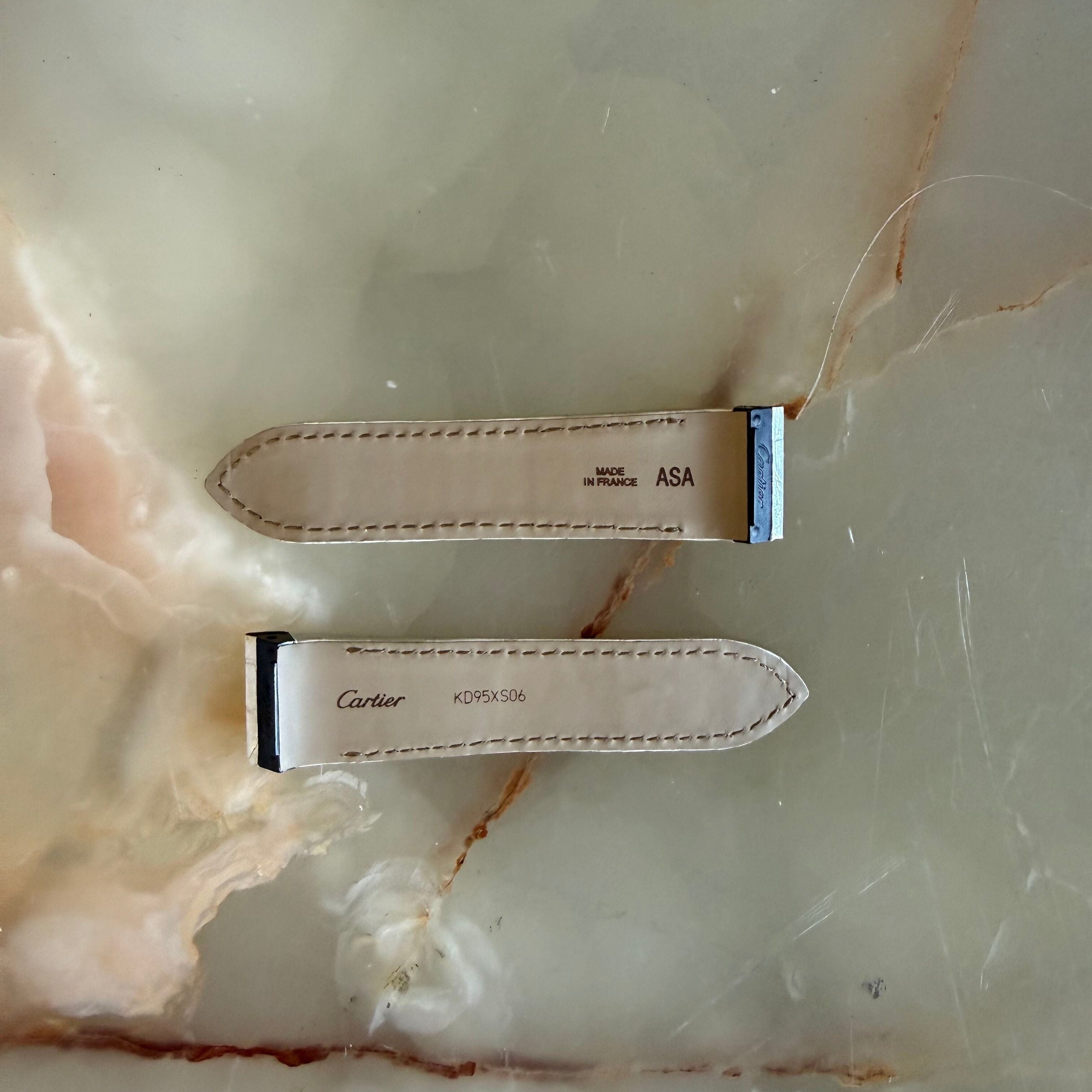 Authentic Cartier White Alligator Quick Release Watch Strap Band 23.20mm KD95XS06