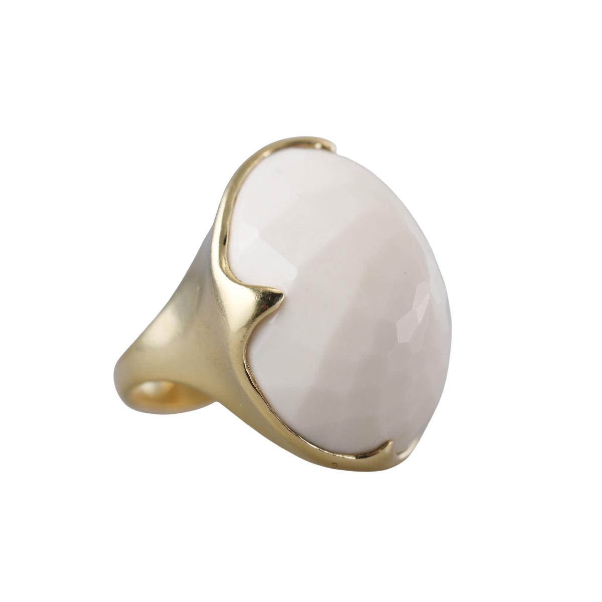 Ippolita Rock Candy 18k Gold White Agate Ring