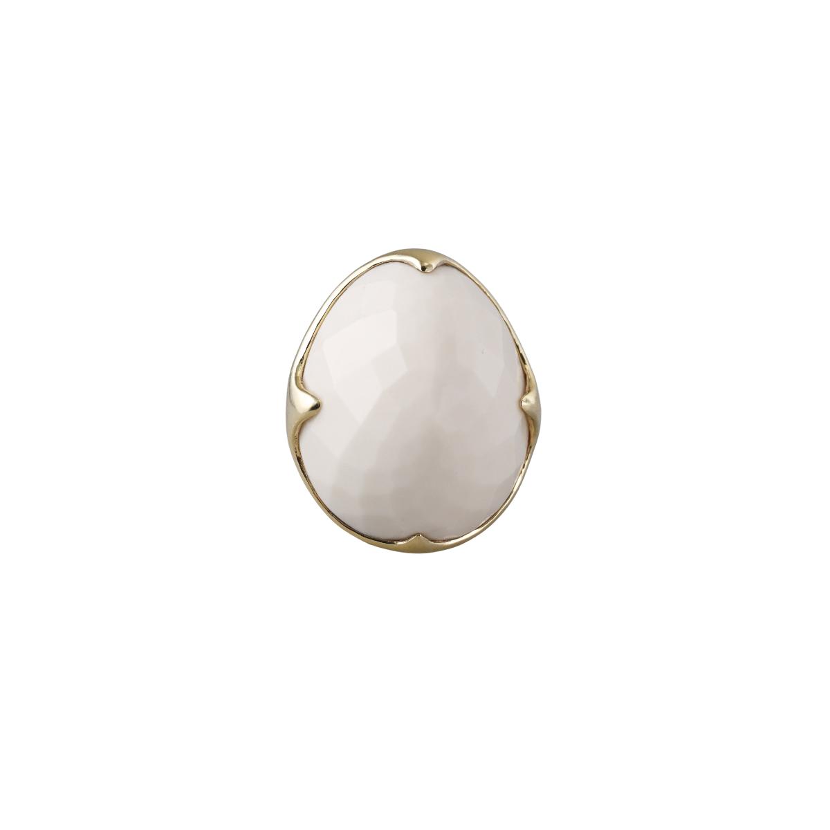 Ippolita Rock Candy 18k Gold White Agate Ring