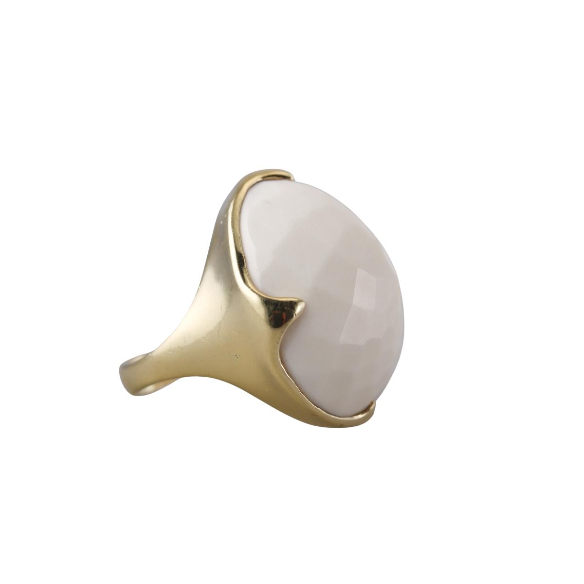 Ippolita Rock Candy 18k Gold White Agate Ring