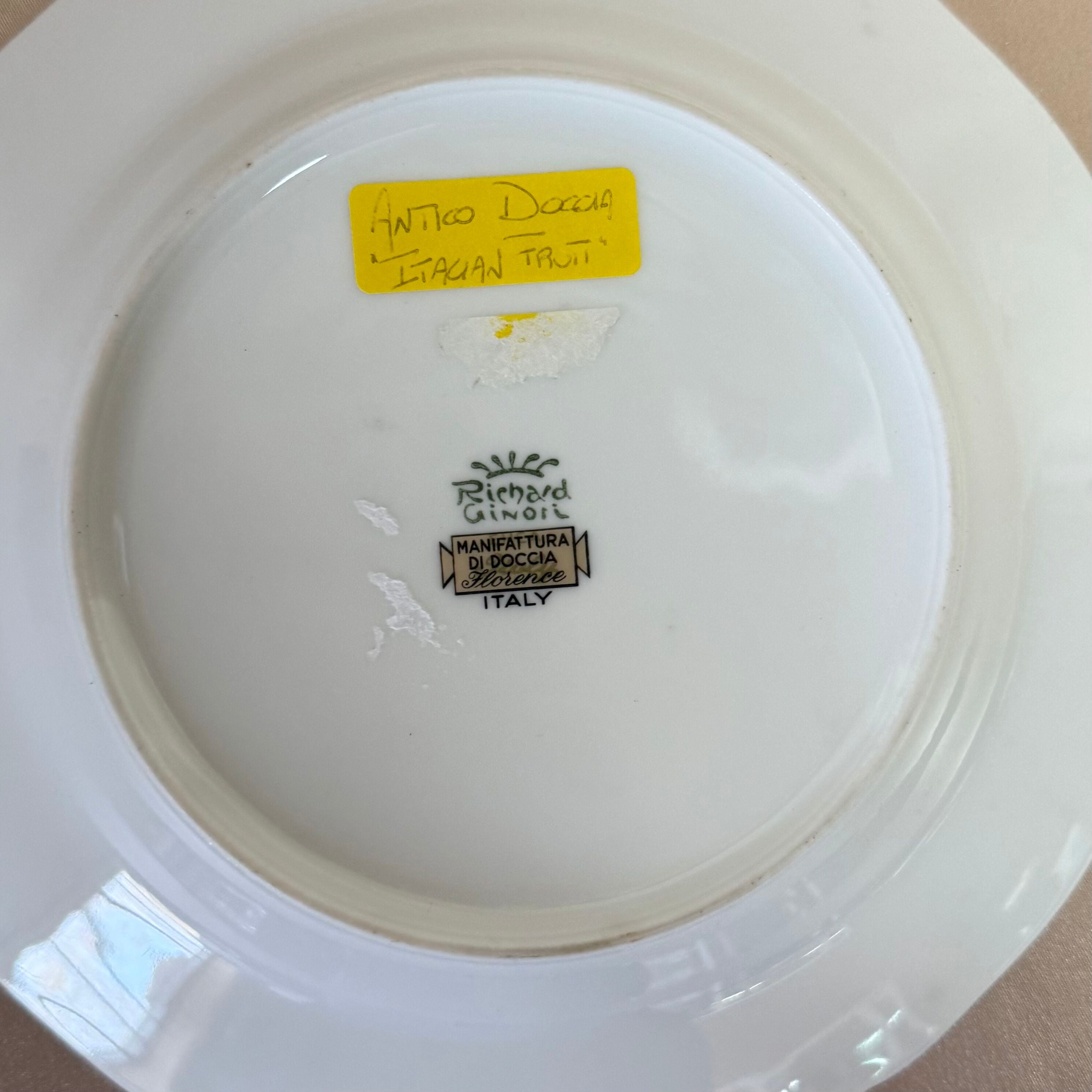 Richard Ginori Antico Doccia Italian Fruits 5 pc Dinner Place Setting