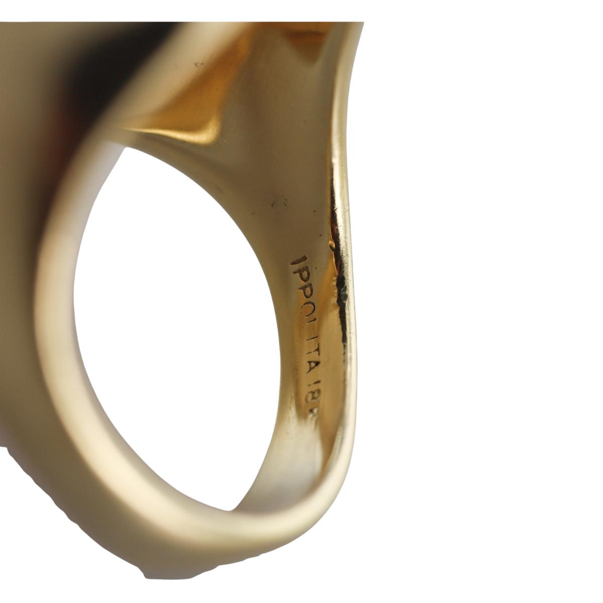 Ippolita Rock Candy 18k Gold White Agate Ring