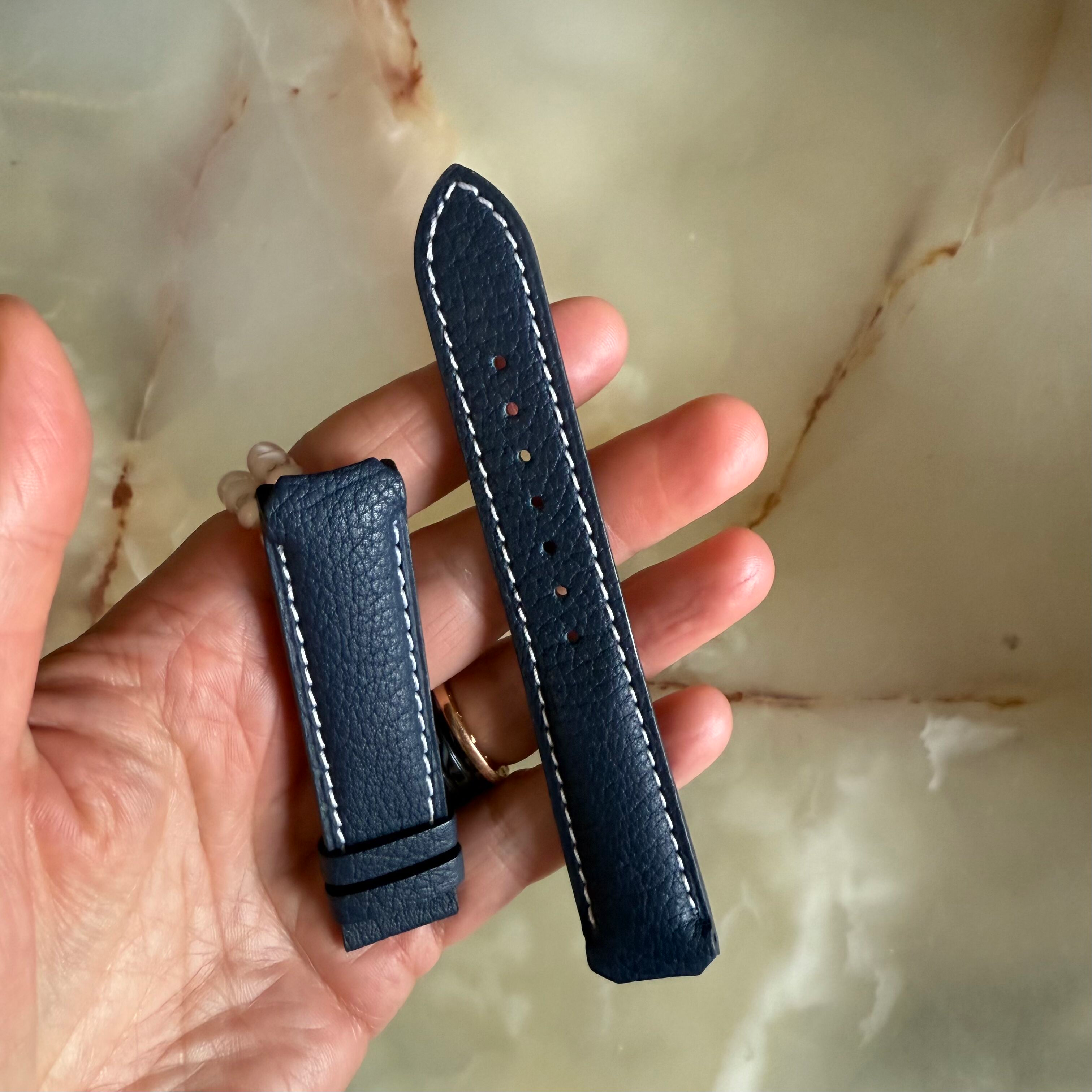 Authentic Tissot Blue Genuine Leather Watch Strap Band 20mm T6102791318