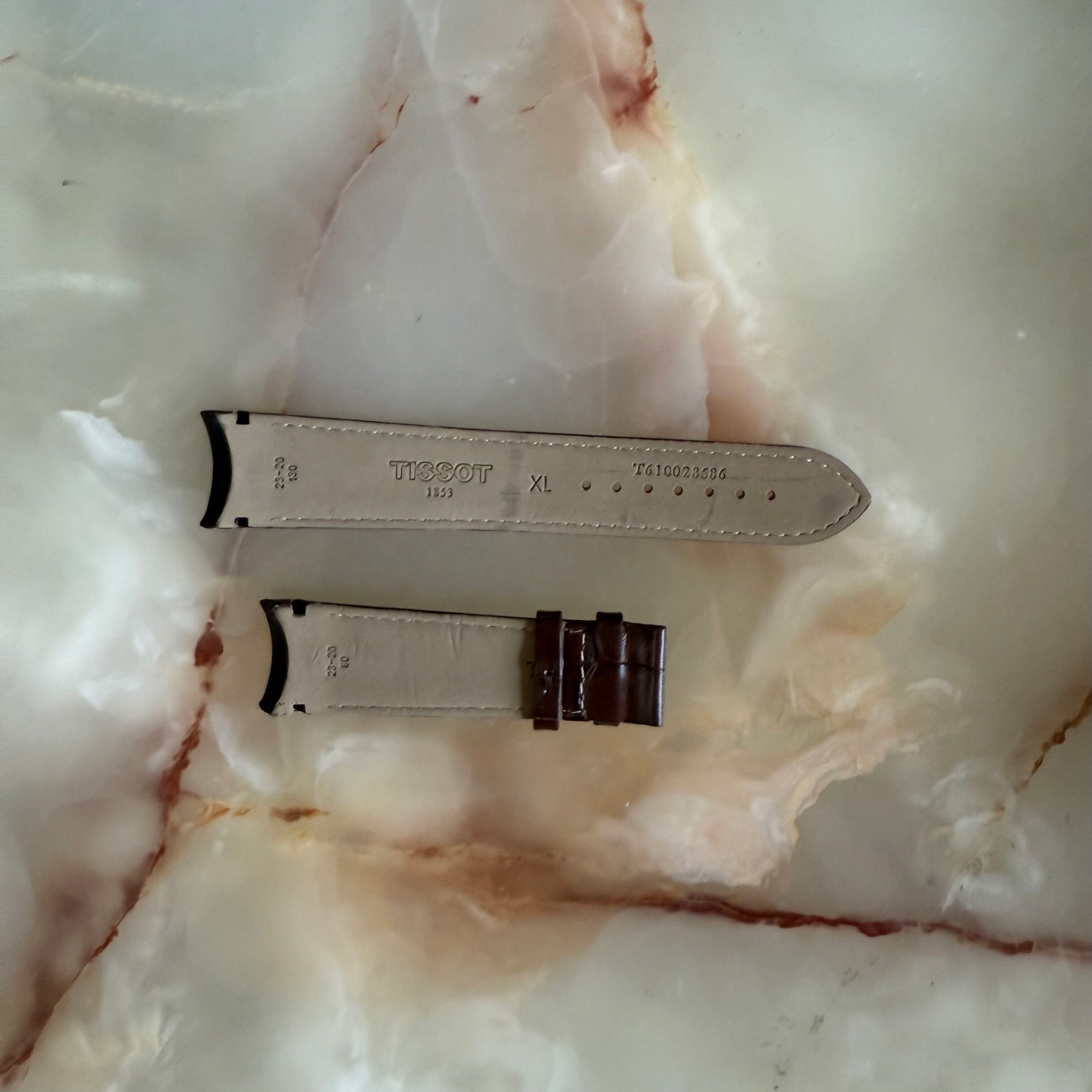 Authentic Tissot Brown Alligator Watch Strap Band 23mm T610028586