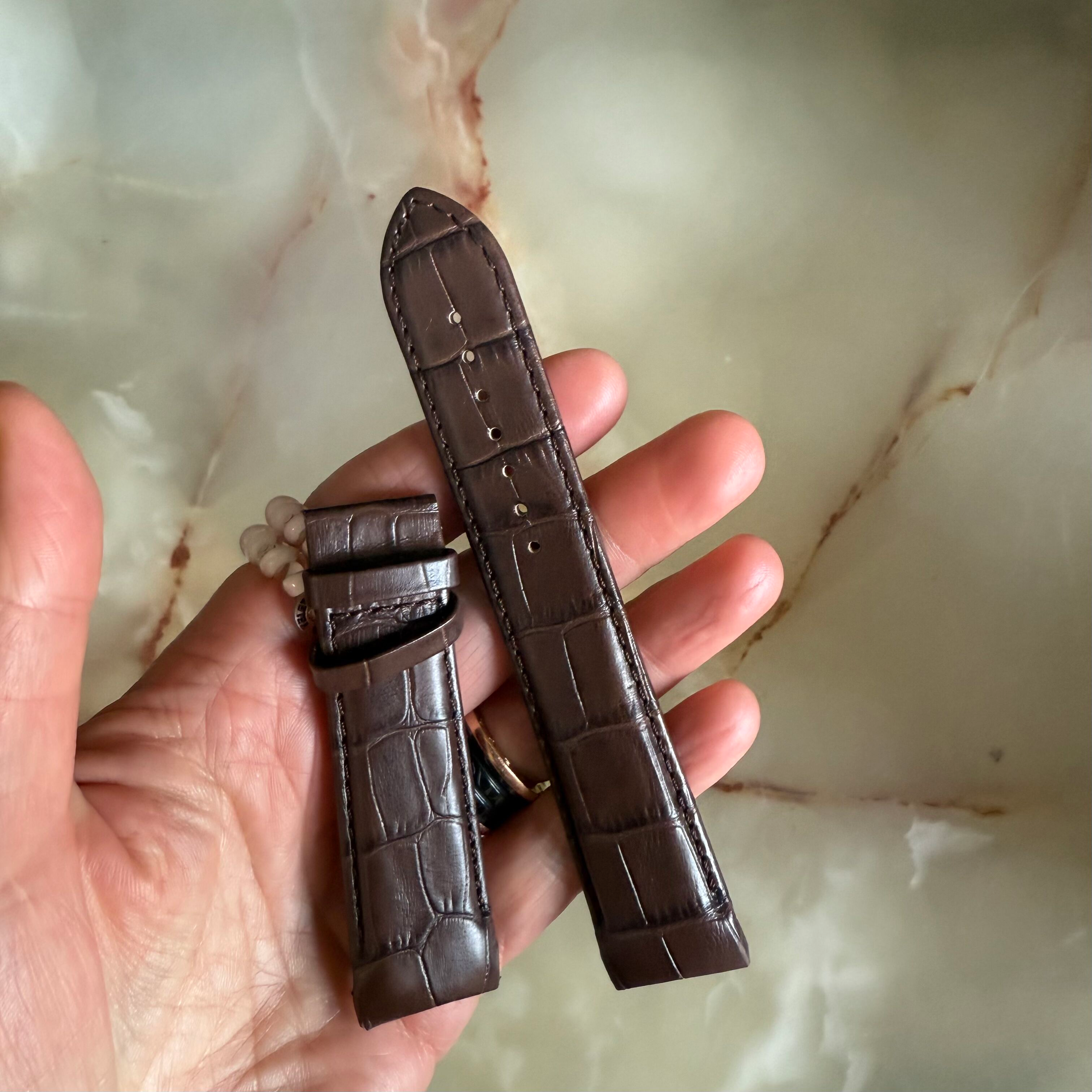 Authentic Tissot Brown Alligator Watch Strap Band 23mm T610028586