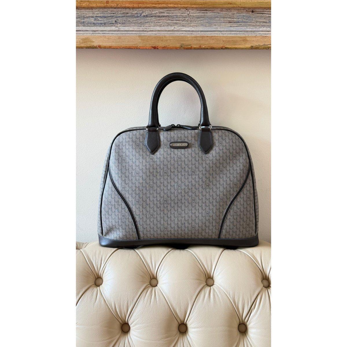 Montblanc Nightflight Signature Leather Jacquard Fabric Tote Bag 107777