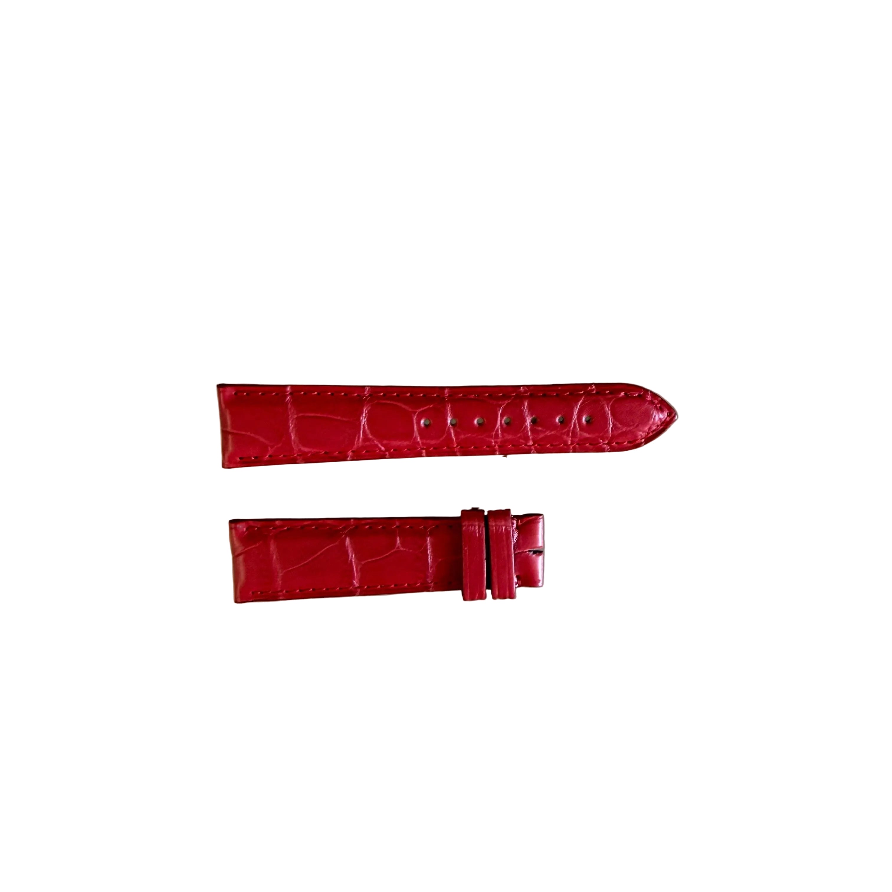 Authentic Cartier Red Alligator Watch Strap Band 19mm KD31RL66