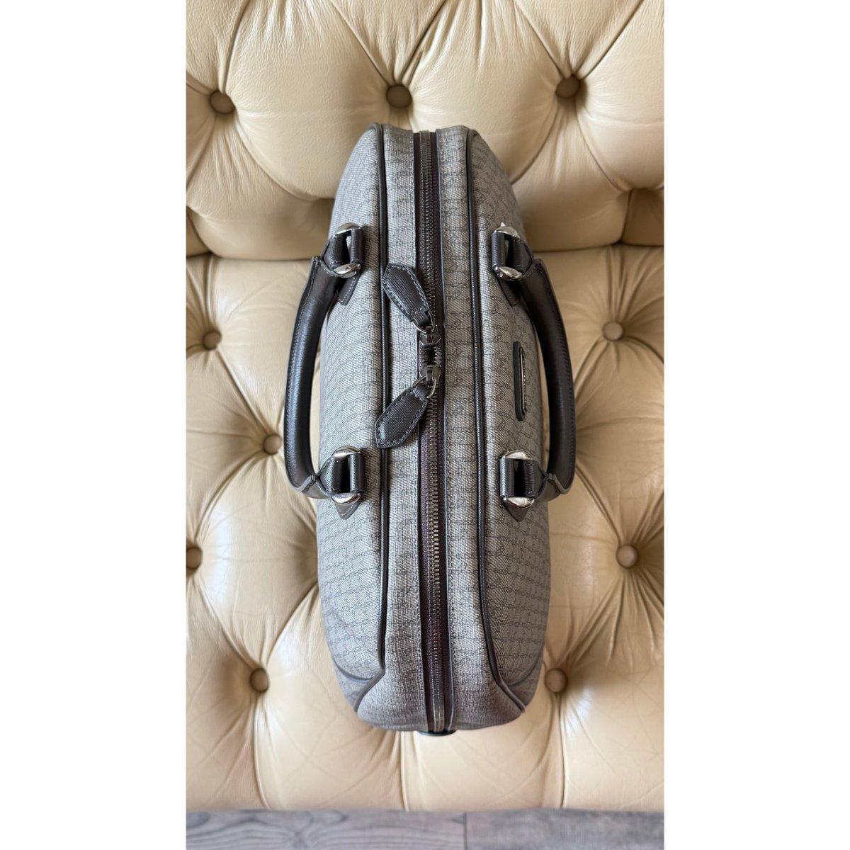 Montblanc Nightflight Signature Leather Jacquard Fabric Tote Bag 107777