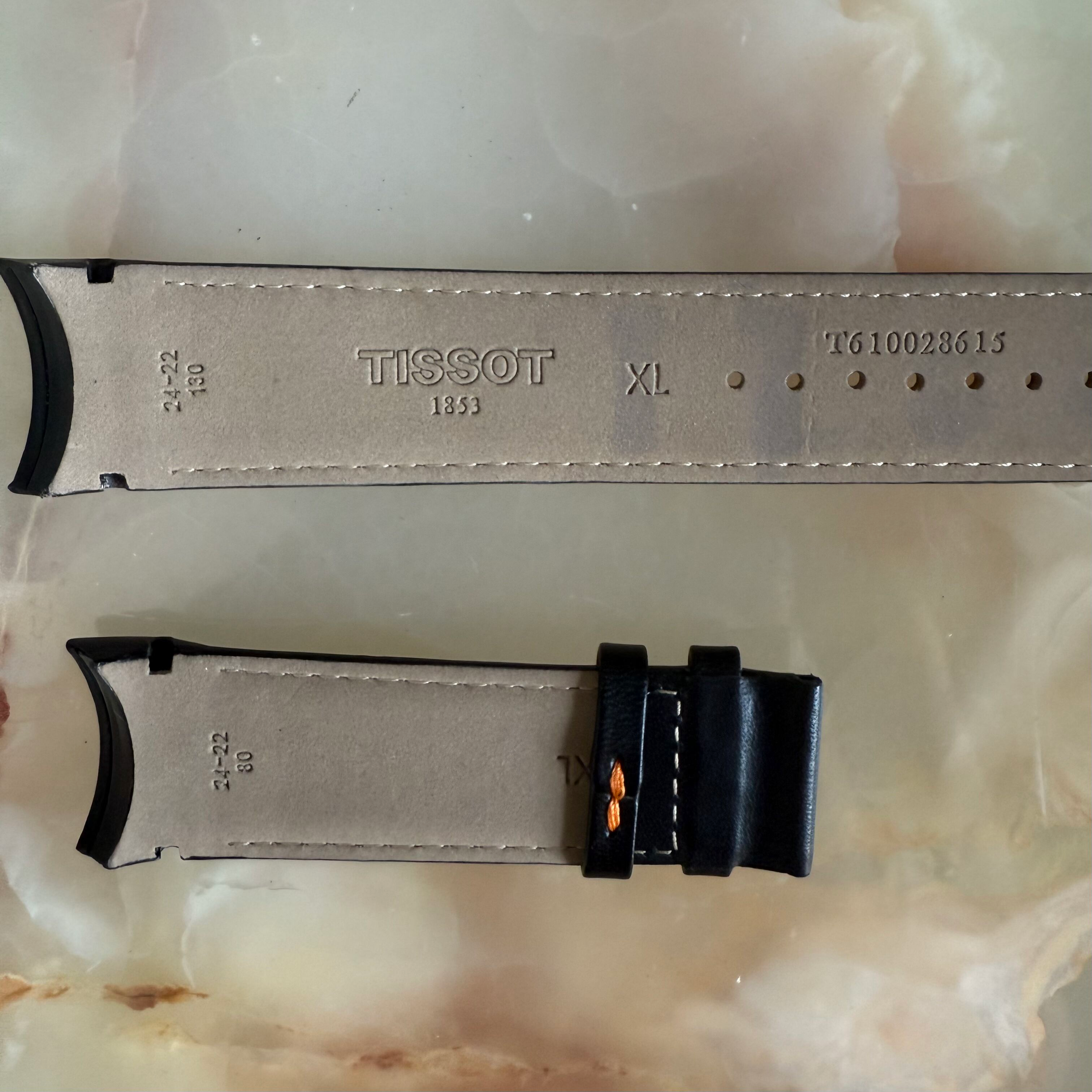 Authentic Tissot Couturier Back Leather Watch Strap Band 24mm T610028615