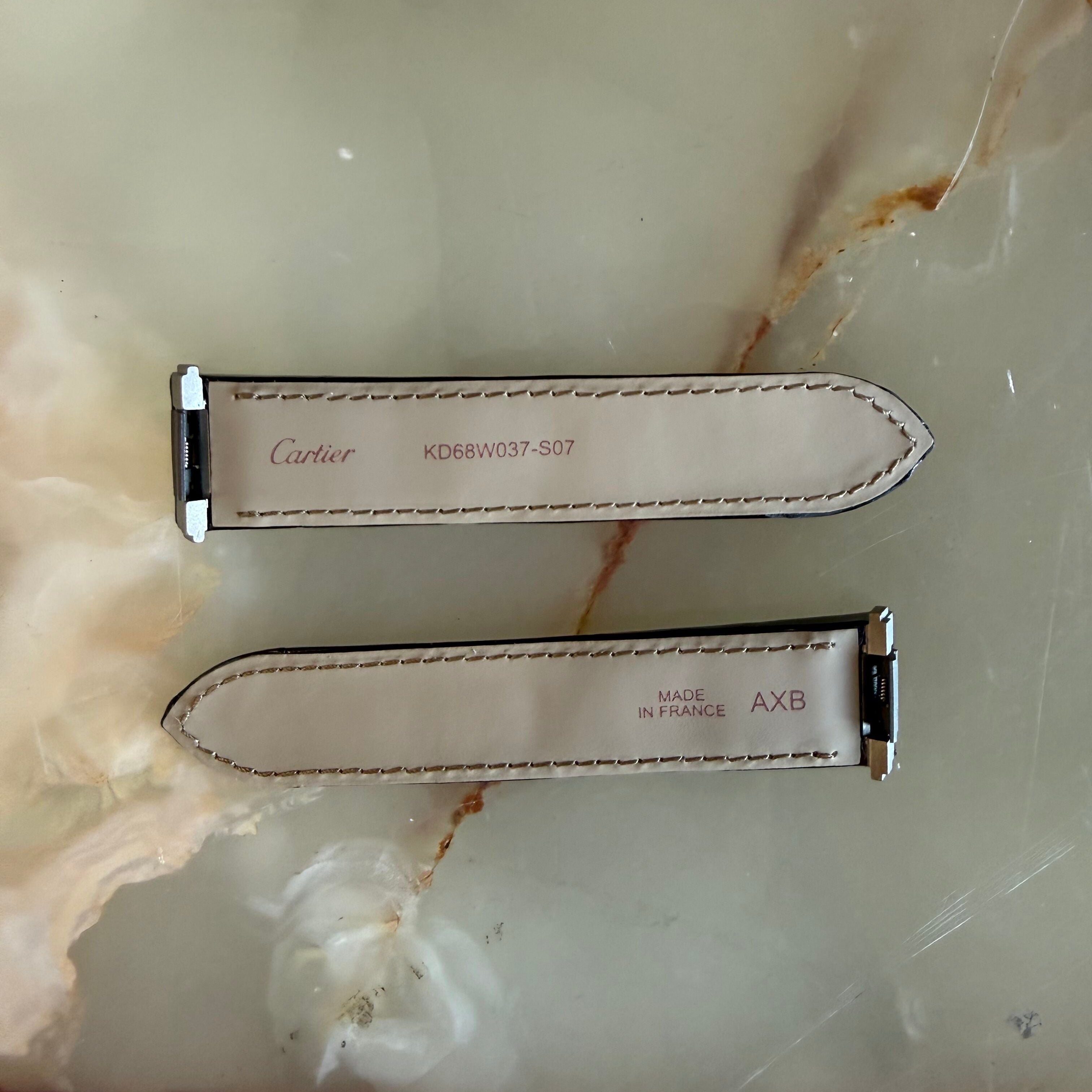 Authentic Cartier Black Alligator Quick Release Watch Strap Band 18.35mm KD68W037-S07