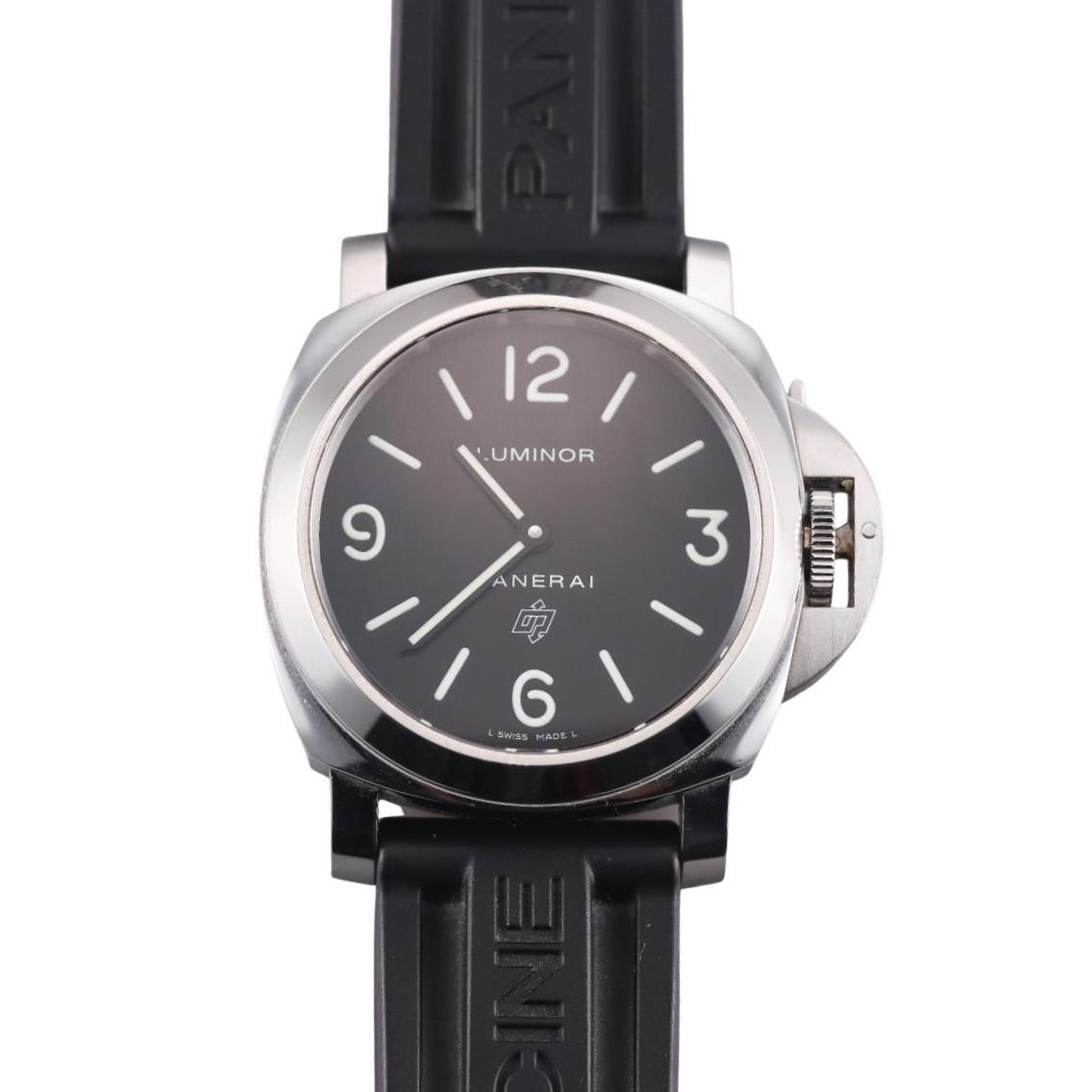 Panerai Luminor Marina Base Logo Black Dial Steel Automatic Watch PAM010000