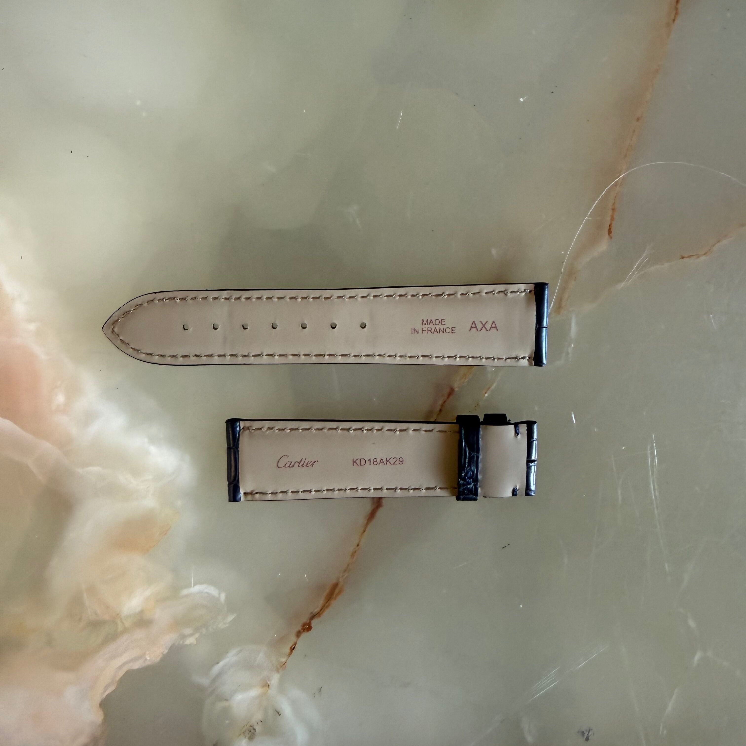 Authentic Cartier Blue Alligator Watch Strap Band 20mm KD18AK29
