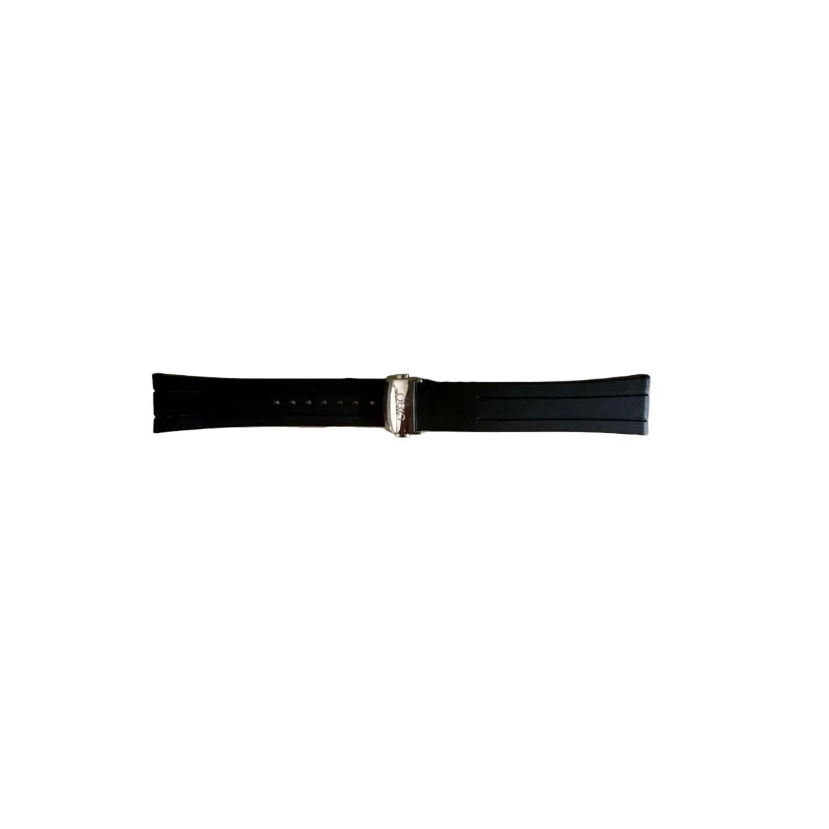 Authentic Oris Black Rubber Watch Strap Band 22mm w Deployant Buckle
