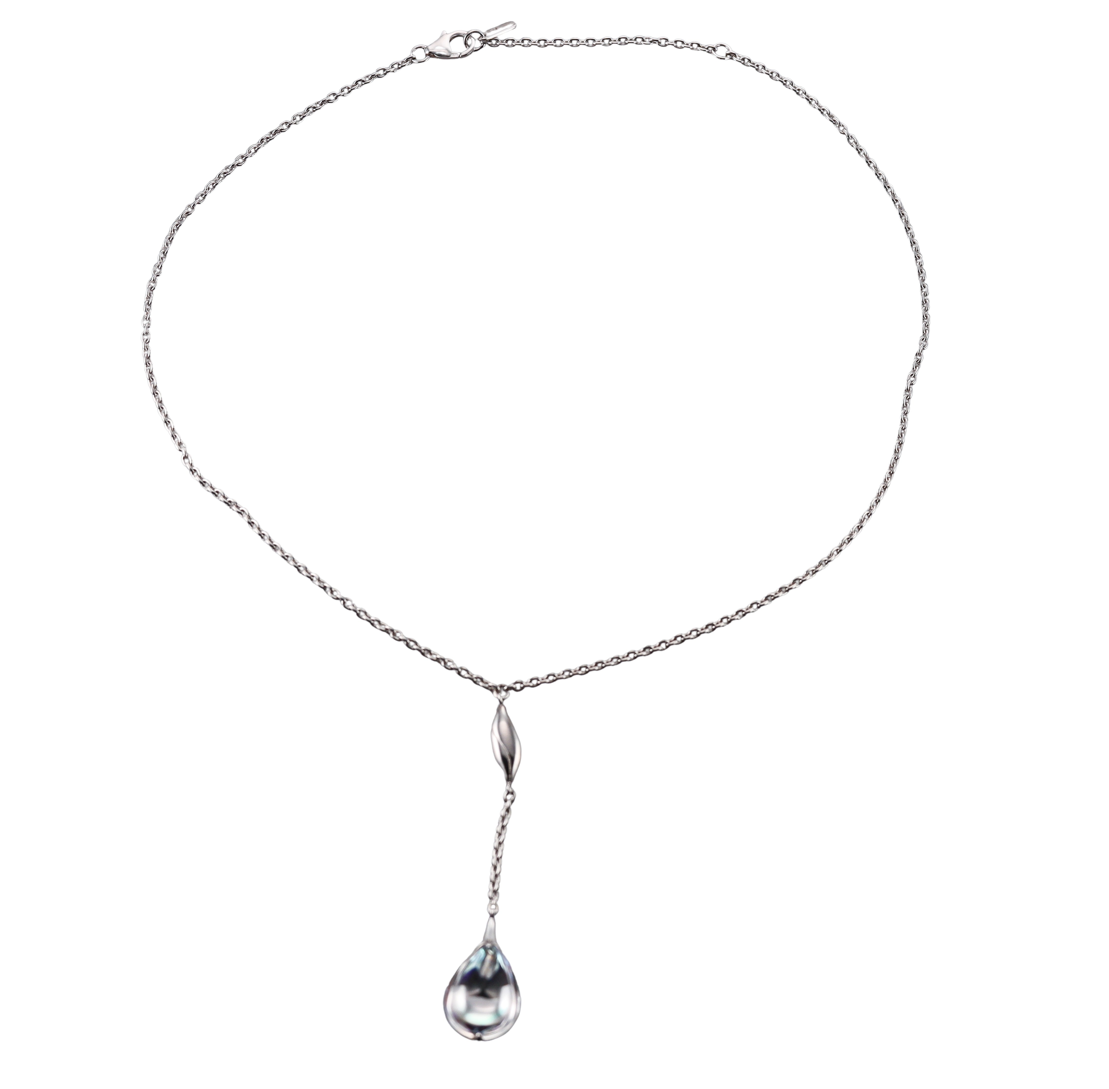 Baccarat Fleur De Psydelic Sterling Silver Necklace 2609382