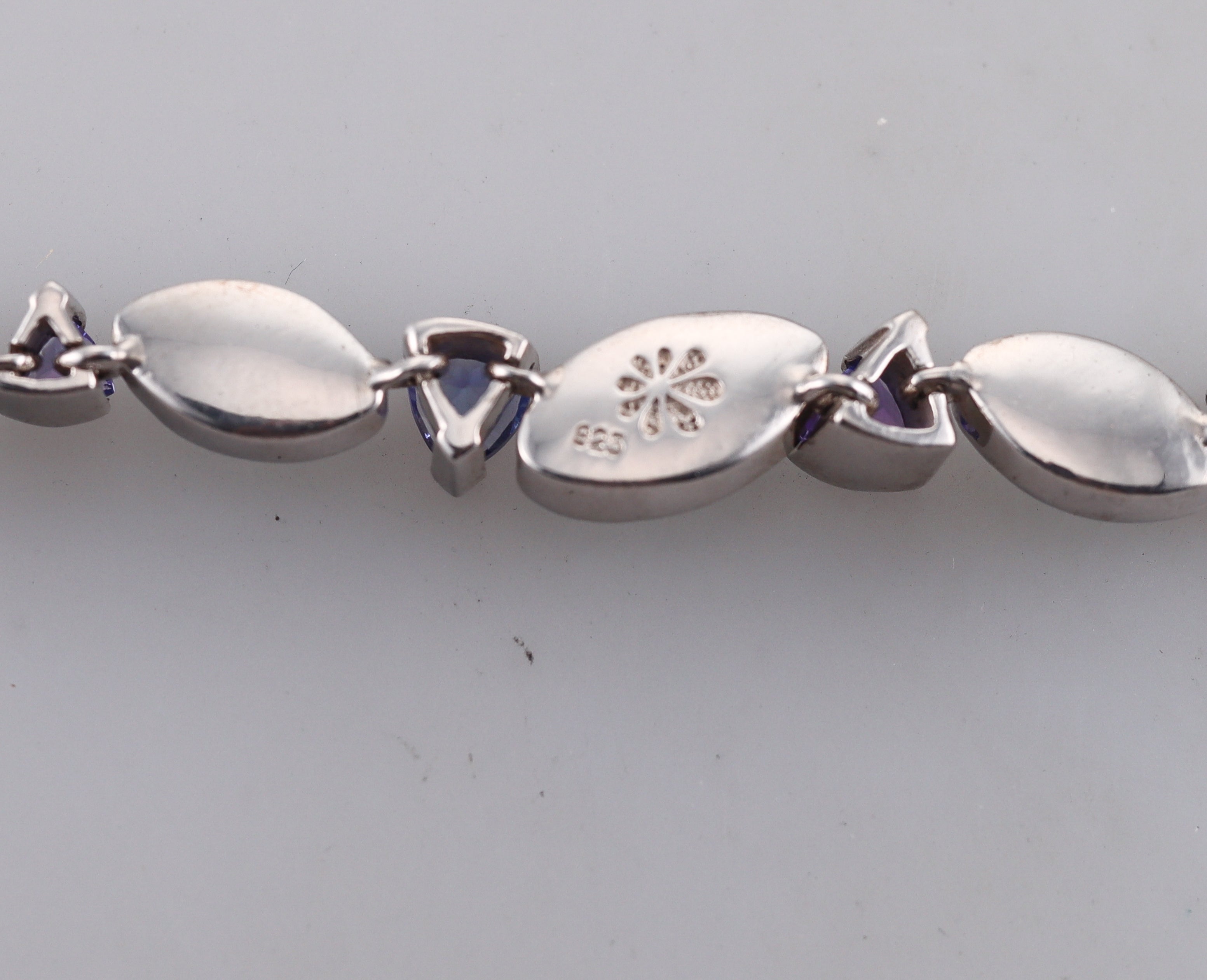 Marahlago Sterling Silver Larimar Iolite Link Bracelet Retail $1162 #021