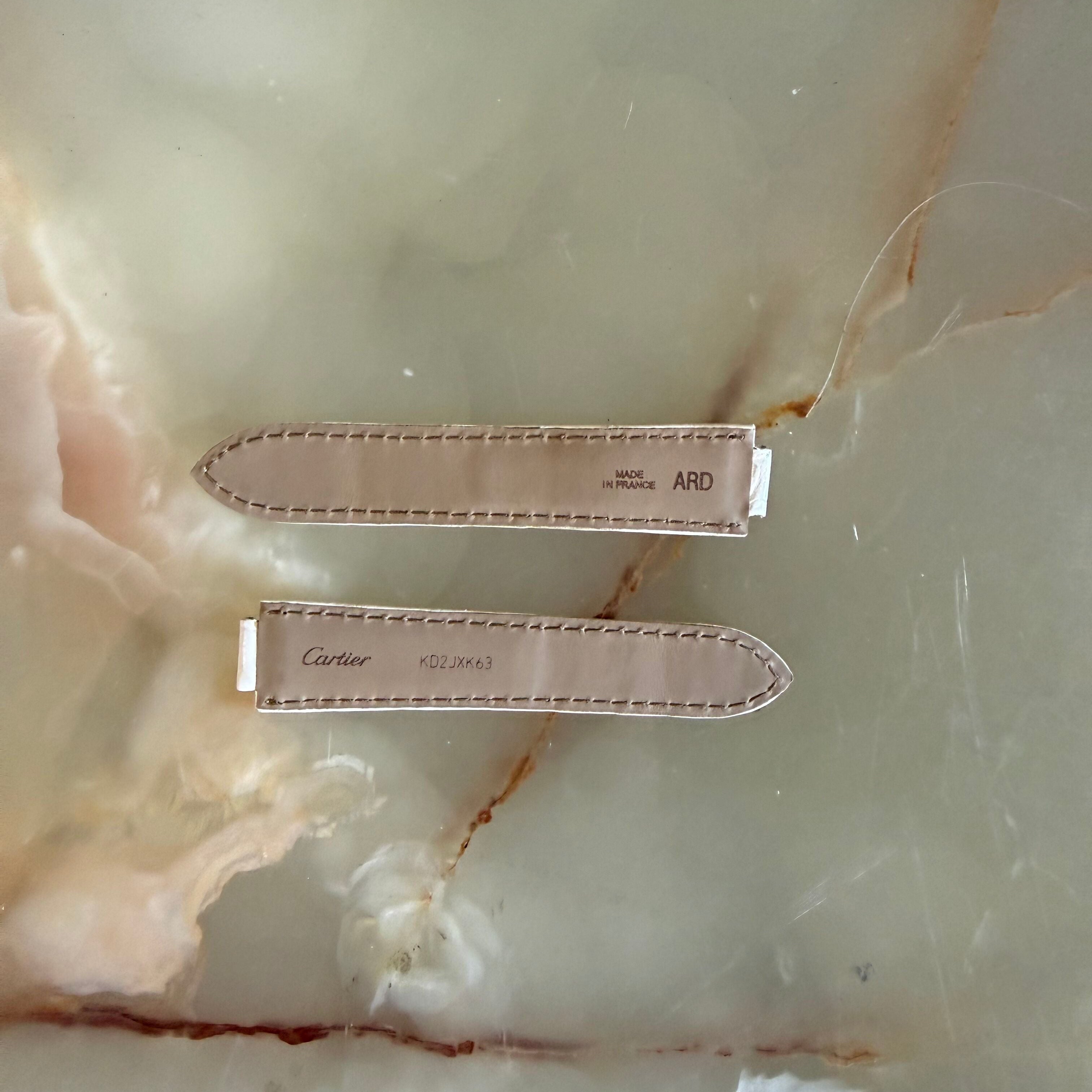 Authentic Cartier Ballon Bleu White Alligator Watch Strap Band 20mm KD2JXK63