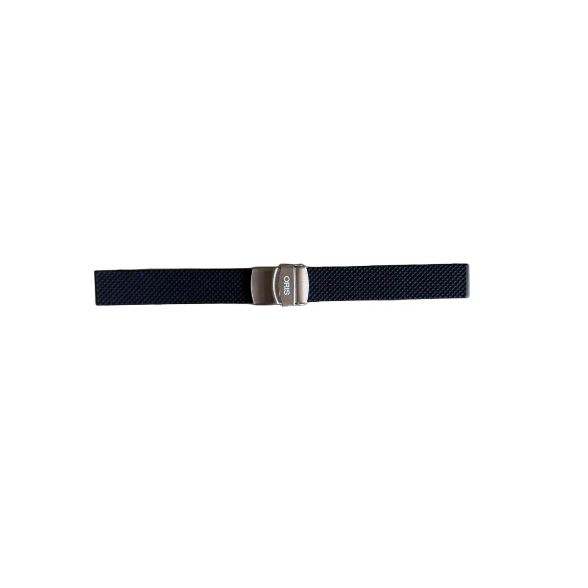 Authentic Oris Black Rubber Watch Strap Band 18mm w Deployant Buckle 4 18 10