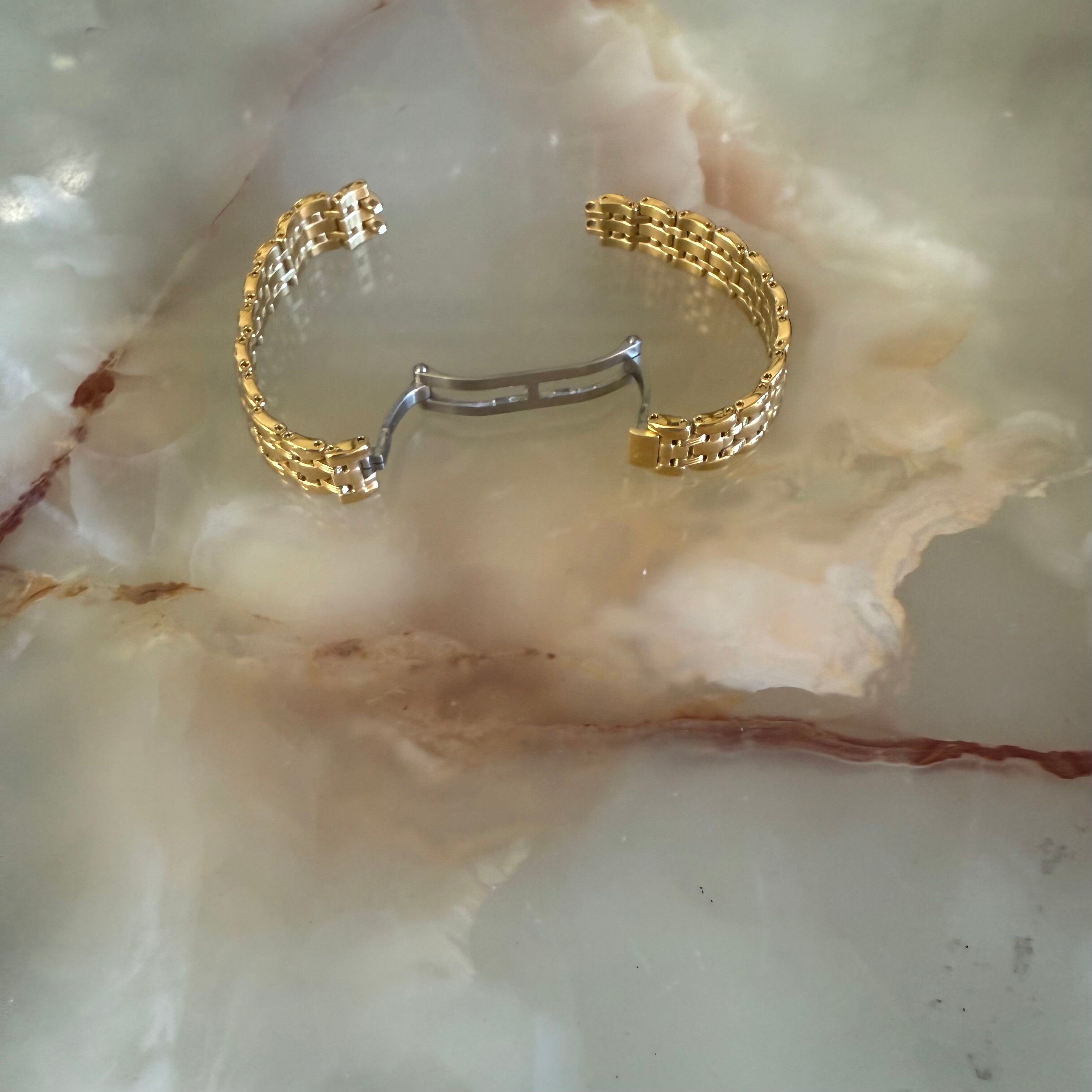 Authentic Tissot Stainless Steel Gold Watch Bracelet 12mm