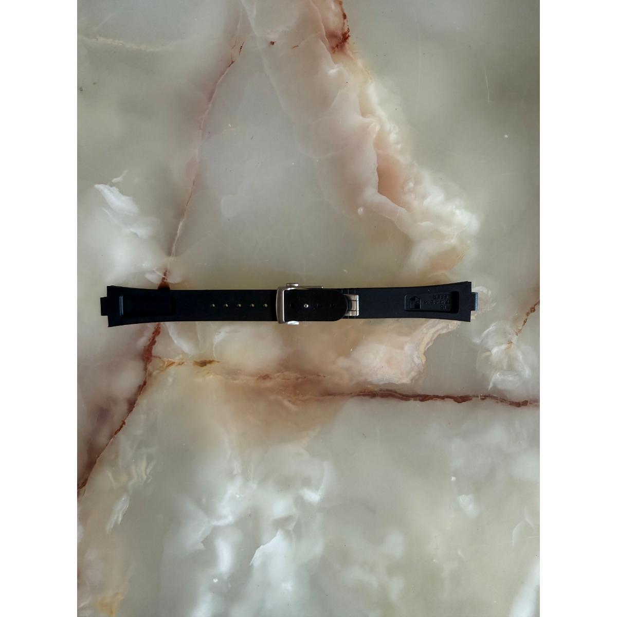 Authentic Oris Black Rubber Watch Strap Band 18mm w Deployant Buckle 07 4 18 34