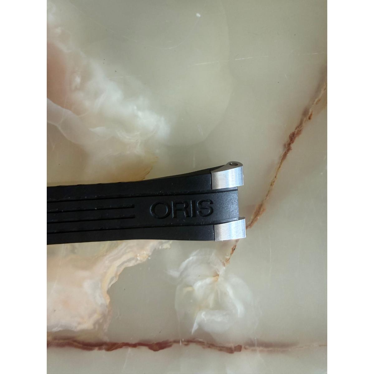 Authentic Oris Black Rubber Watch Strap Band 29mm w Deployant Buckle 4 24 44