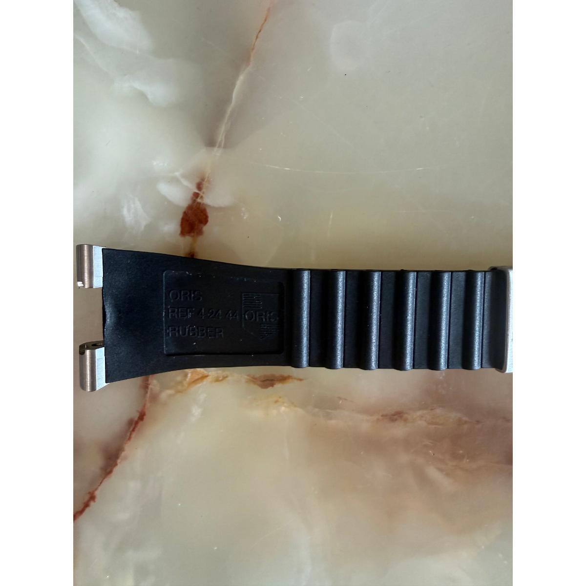 Authentic Oris Black Rubber Watch Strap Band 29mm w Deployant Buckle 4 24 44