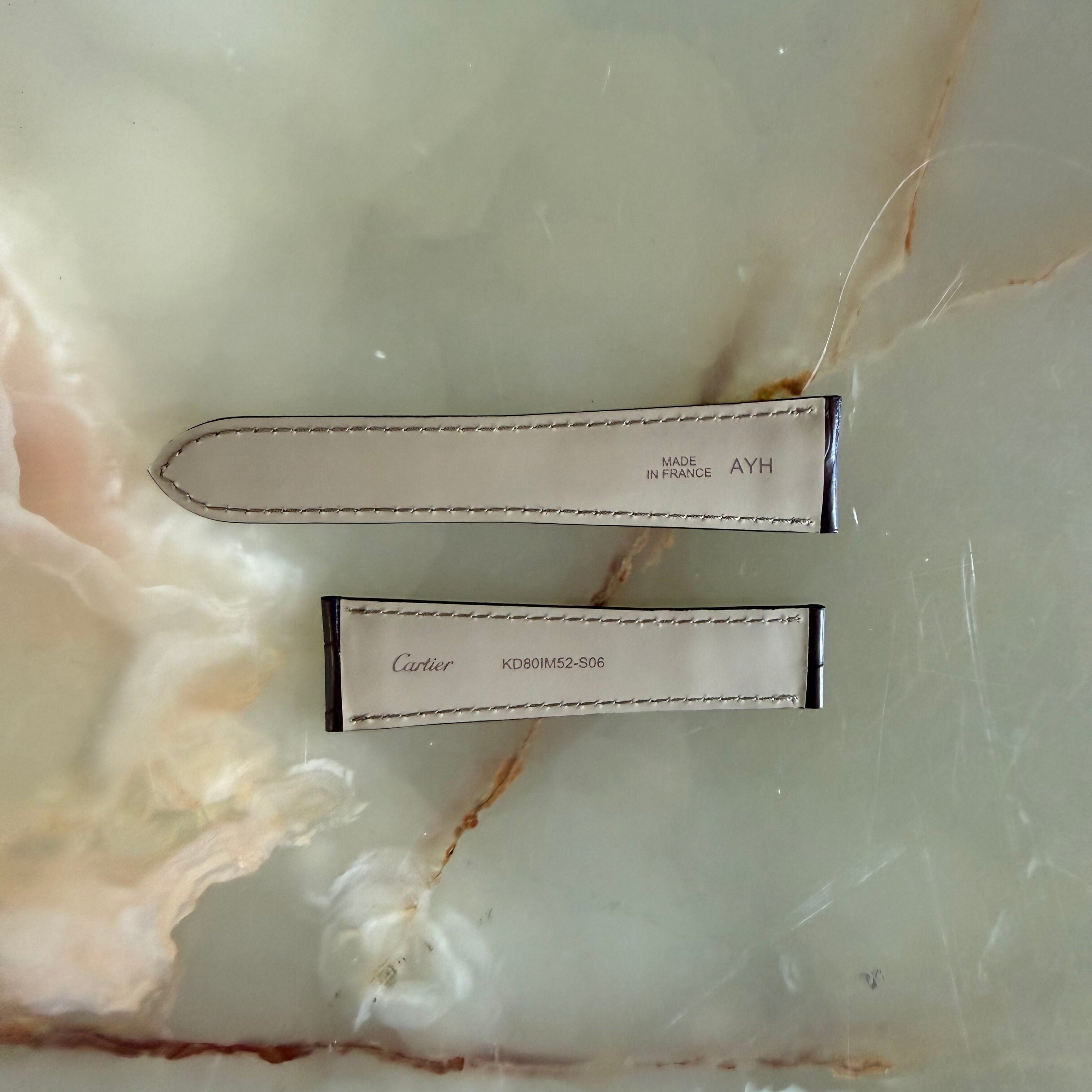 Authentic Cartier Brown Alligator Watch Strap Band 23mm KD80IM52-S06