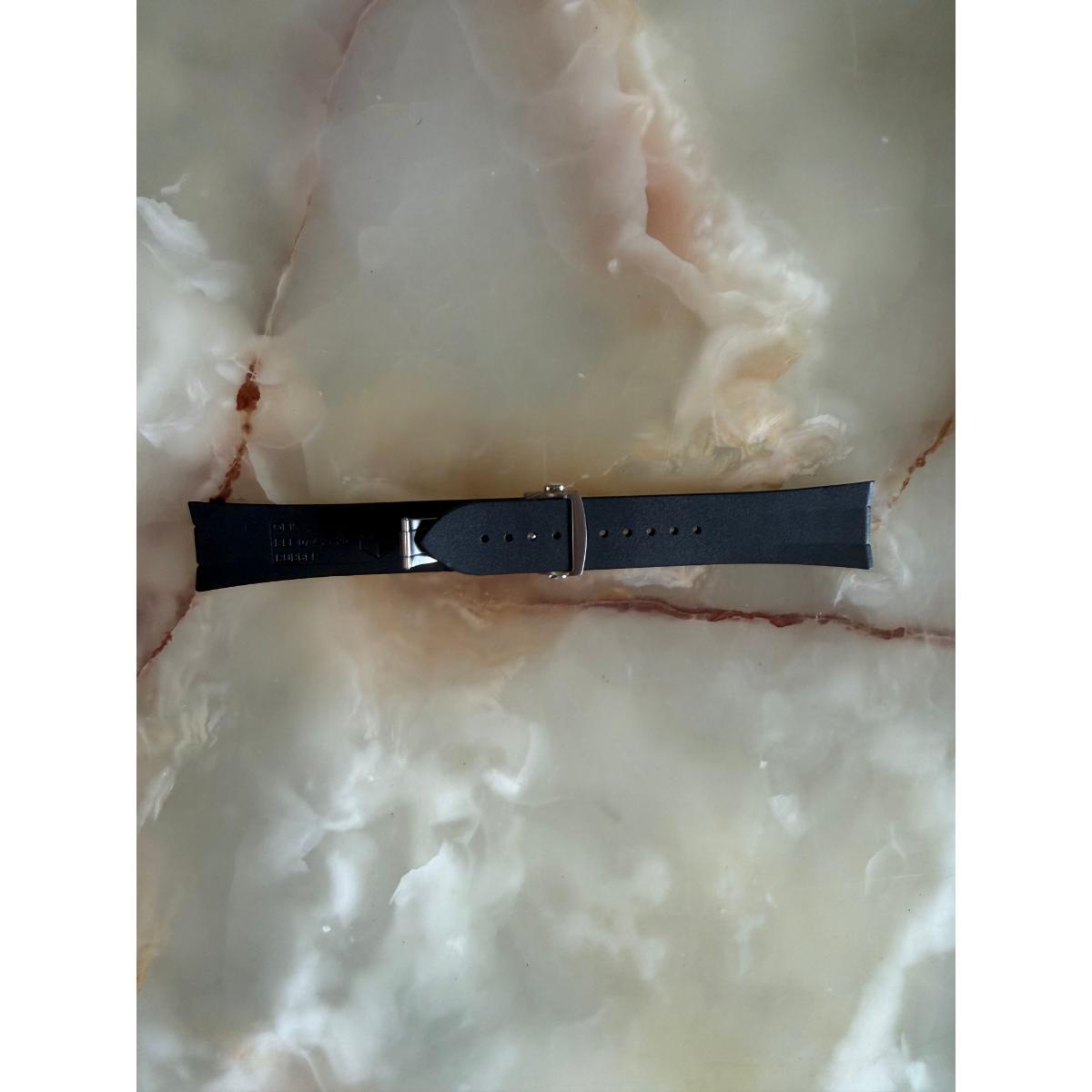 Authentic Oris Black Rubber Watch Strap Band 22mm w Deployant Buckle 07 4 21 20