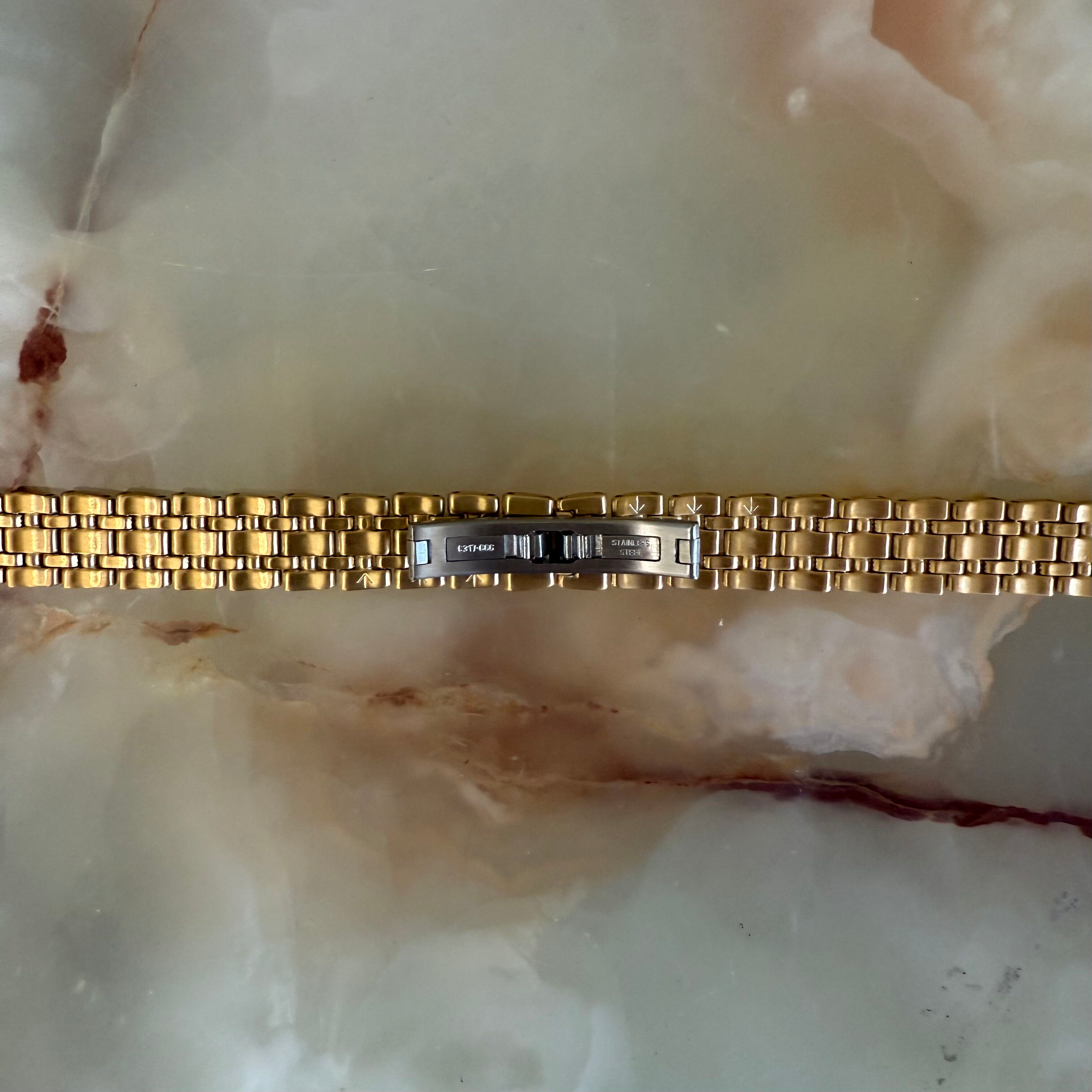 Authentic Tissot Stainless Steel Gold Tone Watch Bracelet 12mm T605.C317666