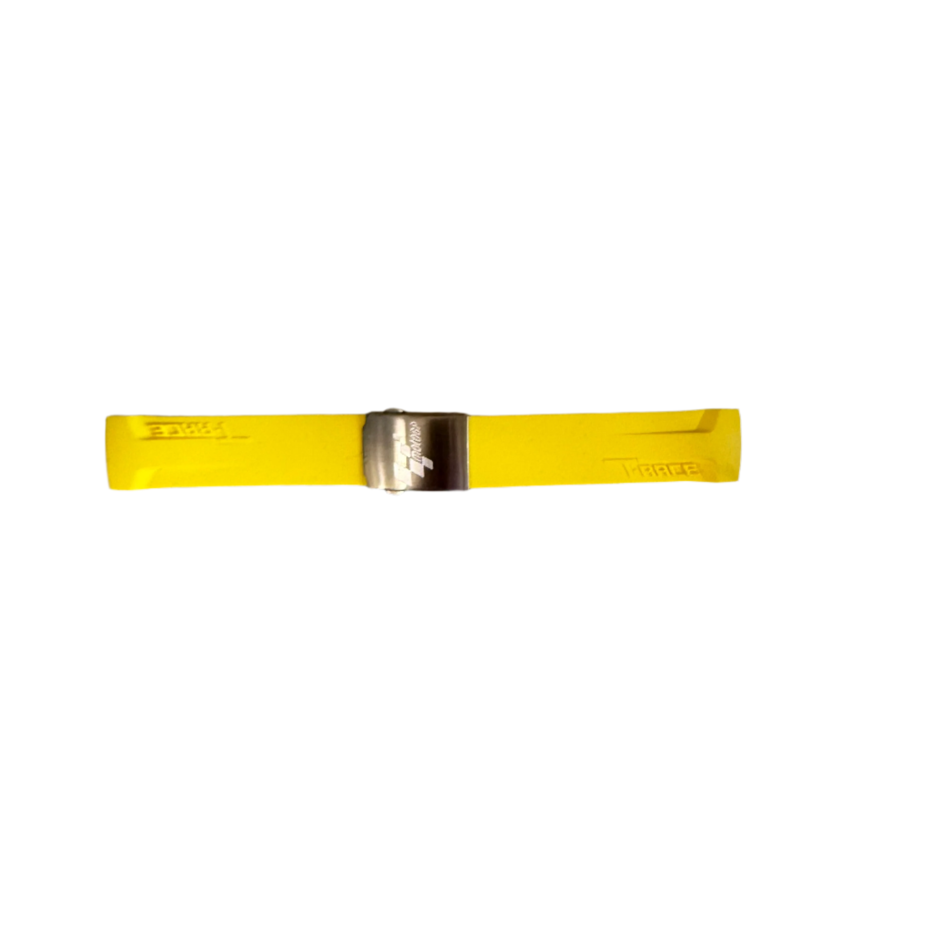 Authentic Tissot Yellow Rubber Watch Strap Band 21mm w Deployant Buckle T027417AGP08