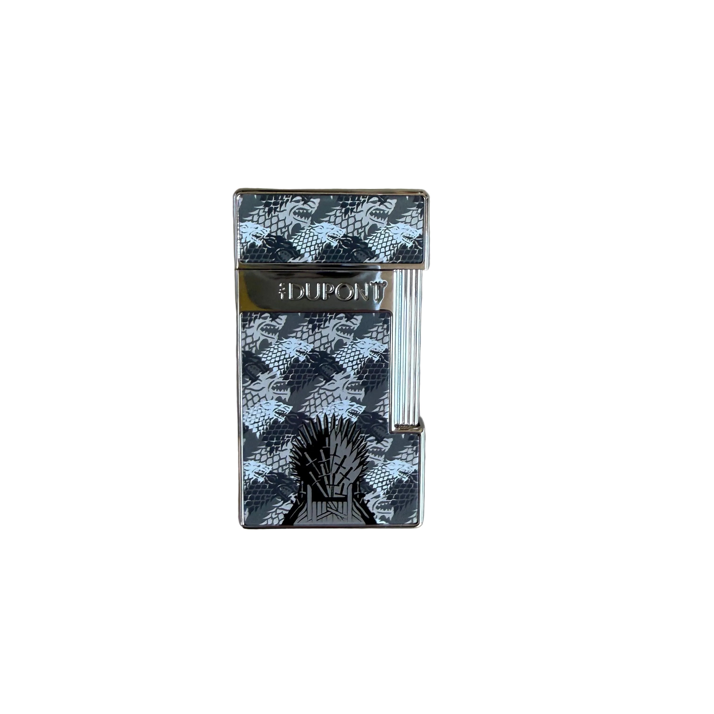 S.T. Dupont Slimmy Game of Thrones Stark Twiggy Light Gray Lacquered Lighter 028113